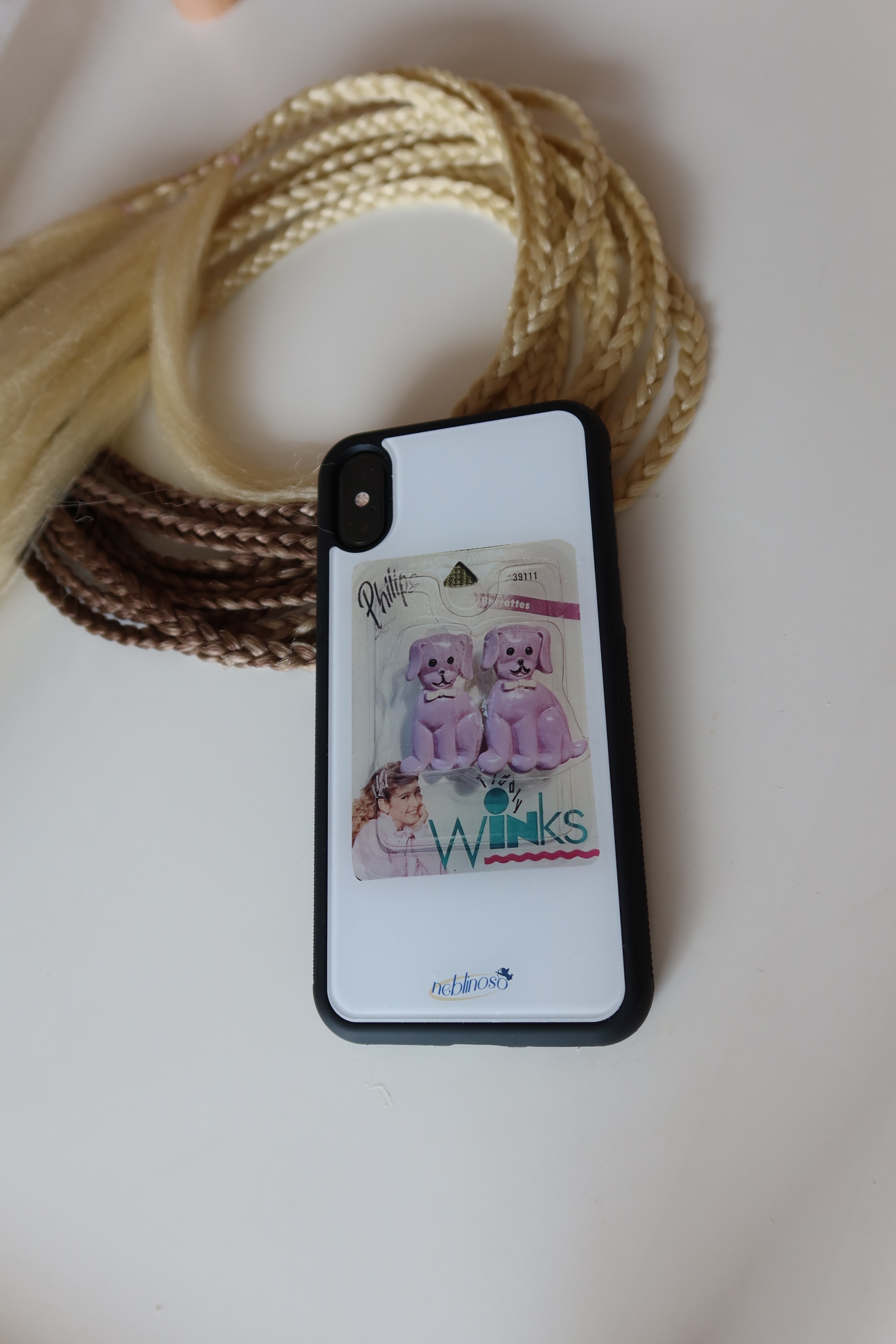 Purple dog glass bumper case
