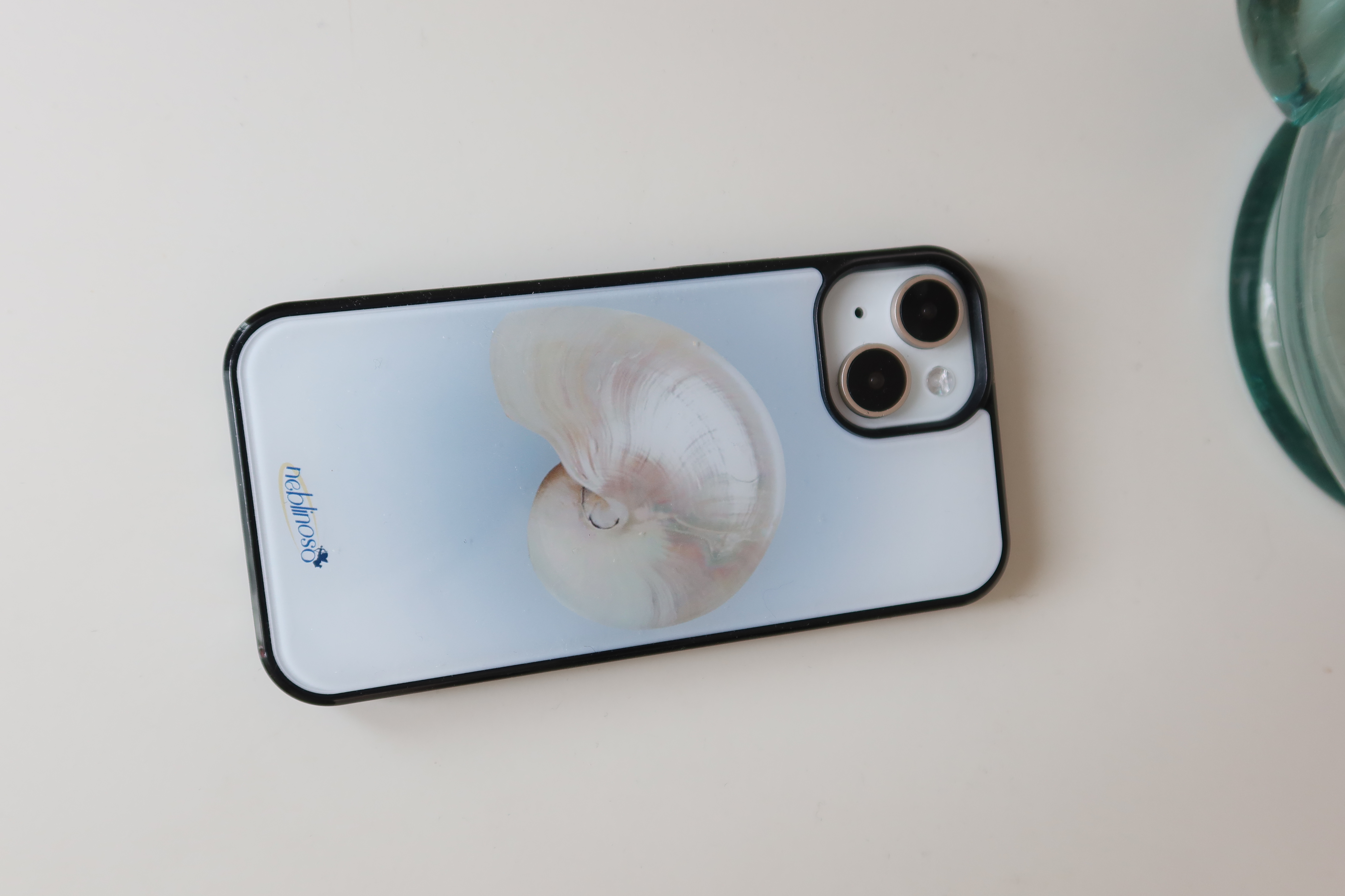 white shell glass bumper case