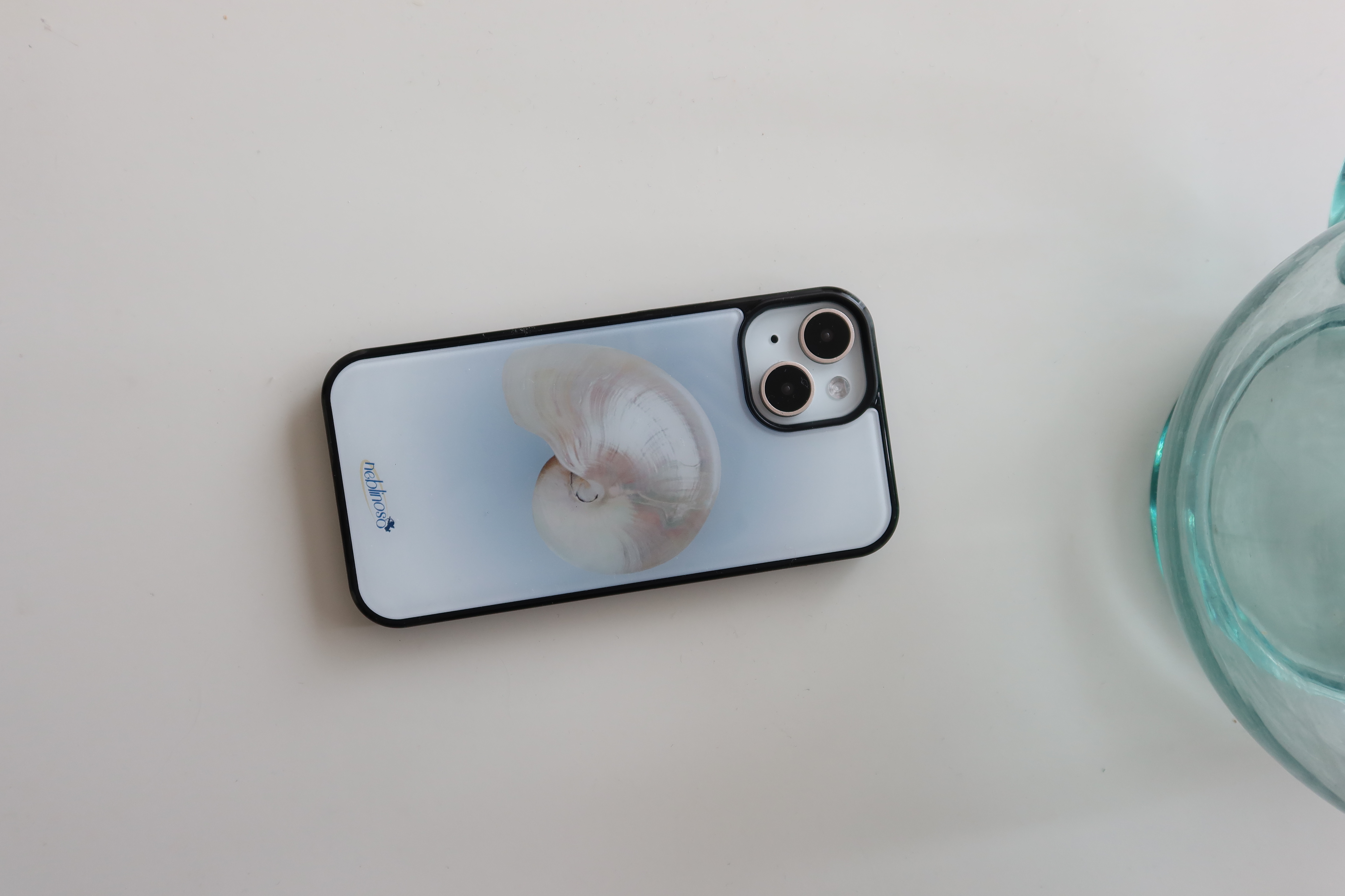 white shell glass bumper case