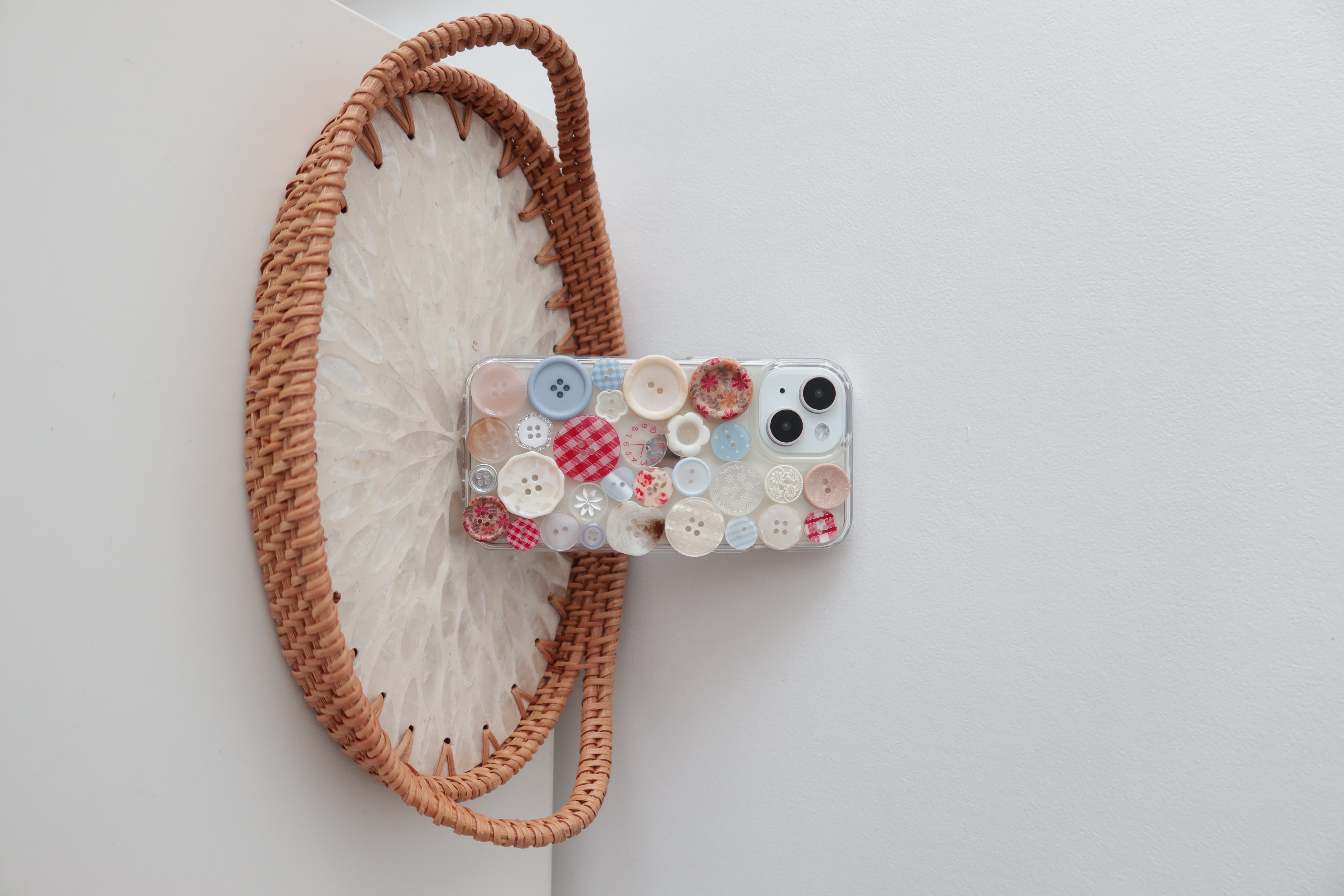 Red waltz button case