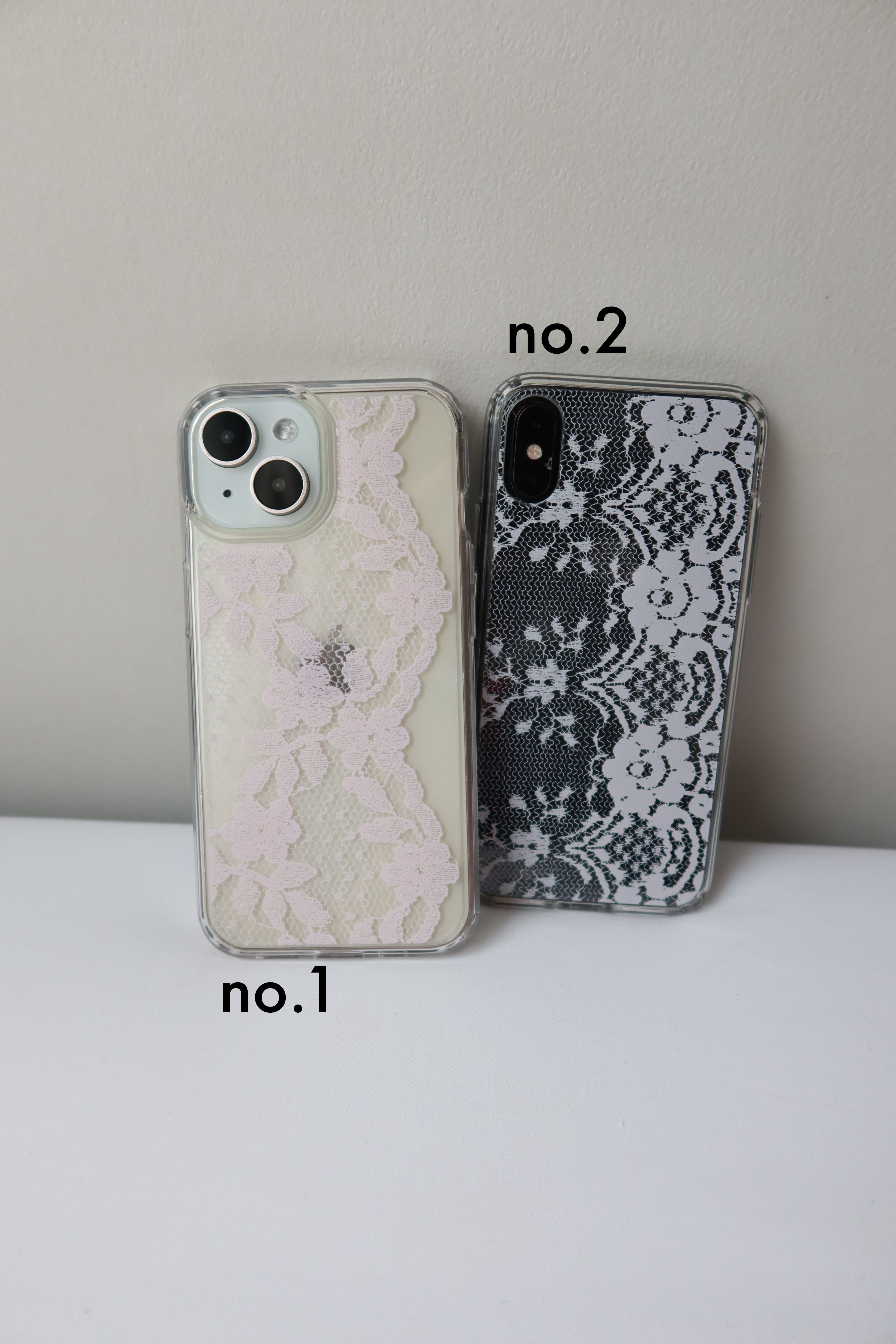 Love with lace gel hard case [Baby pink ver.]