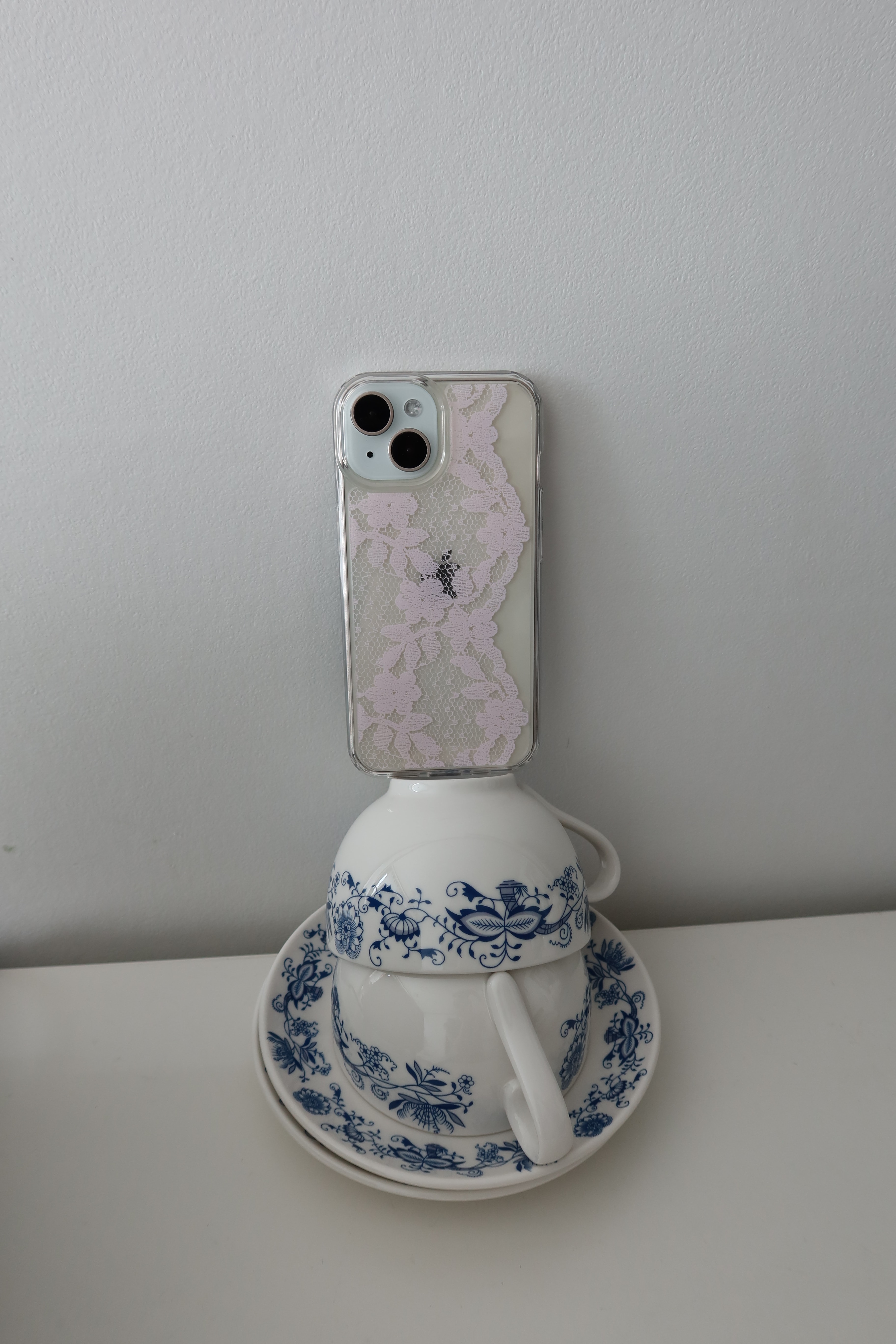 Love with lace gel hard case [Baby pink ver.]