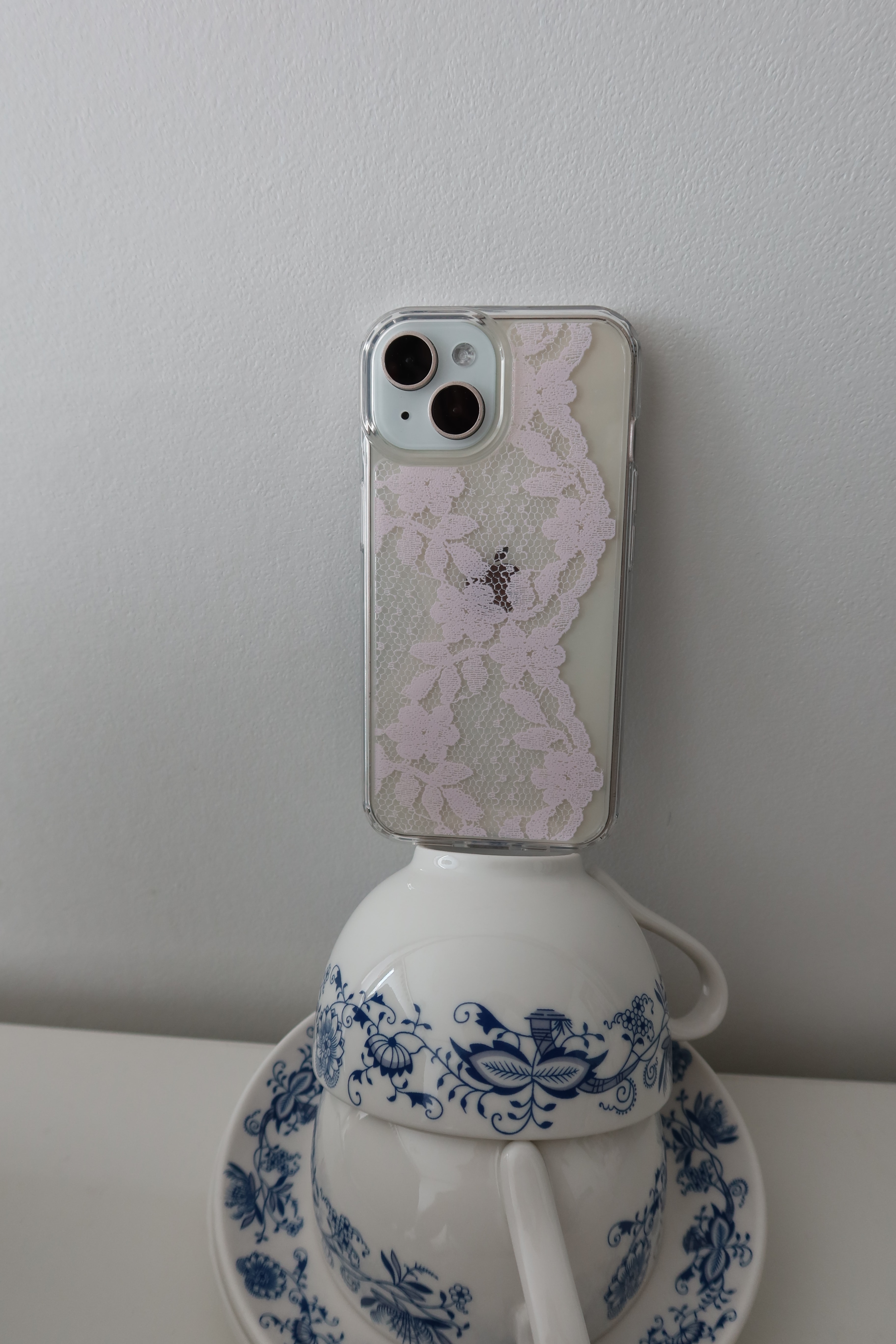 Love with lace gel hard case [Baby pink ver.]