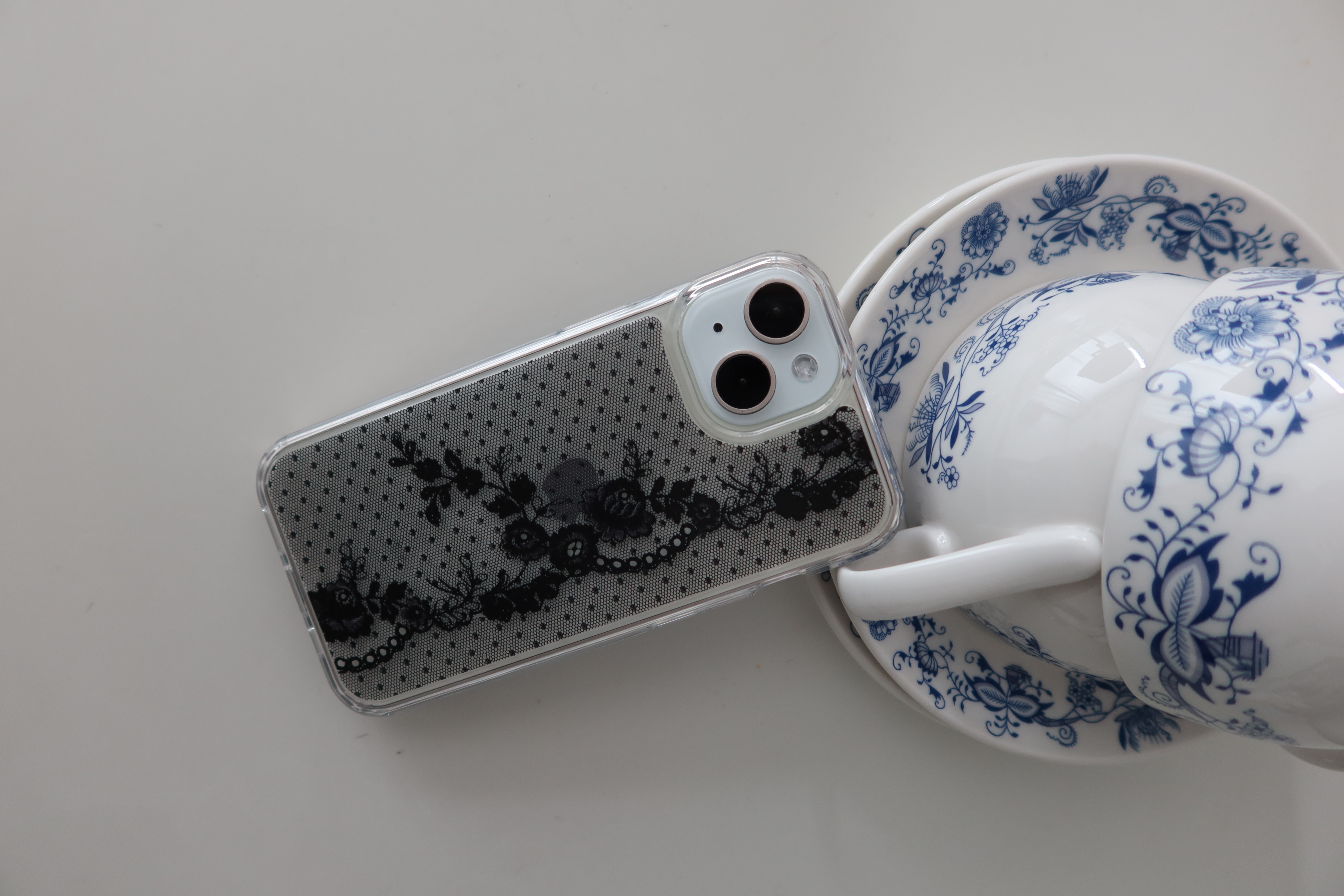 Love with lace gel hard case [Dark ver.]