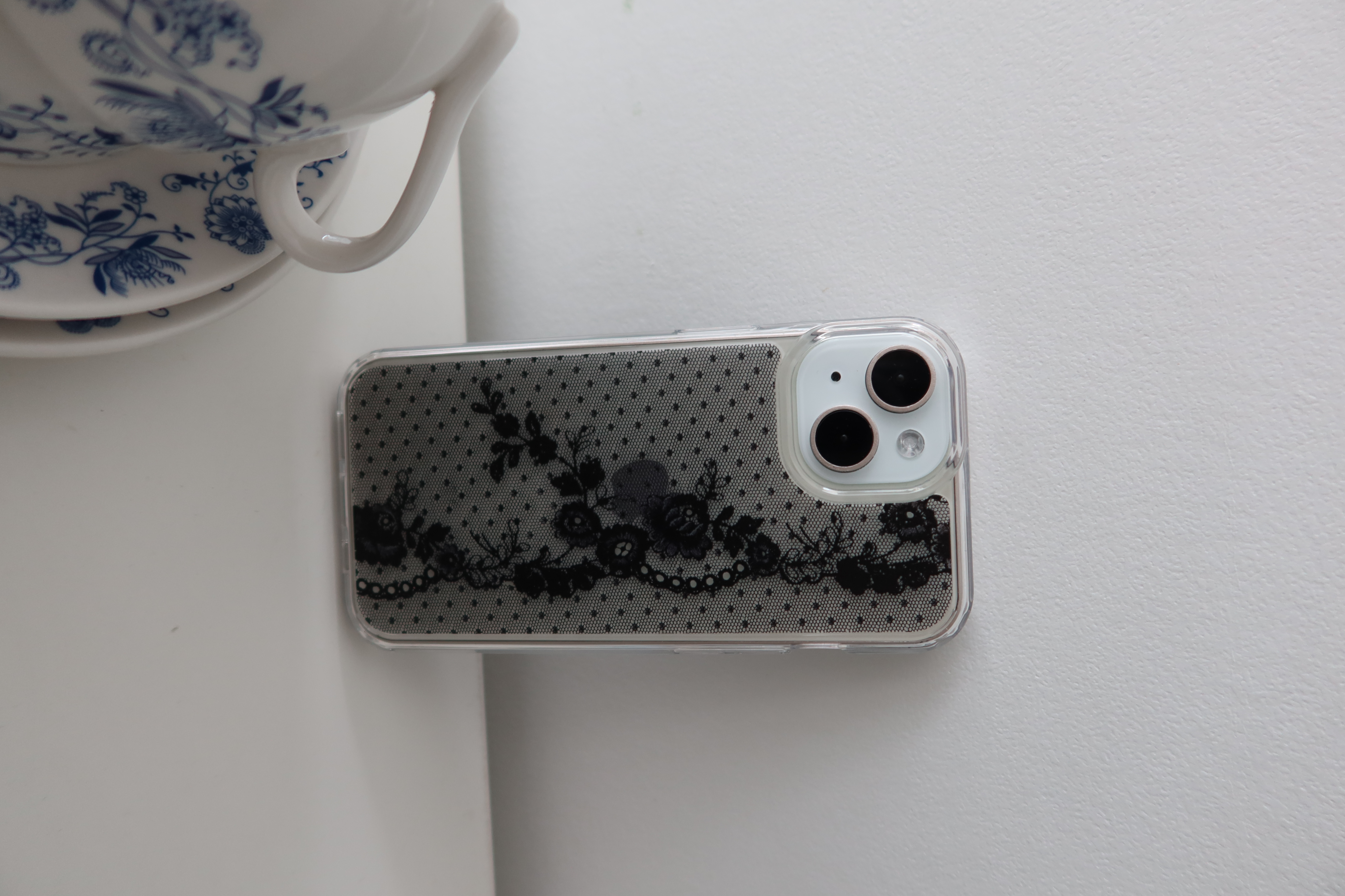 Love with lace gel hard case [Dark ver.]