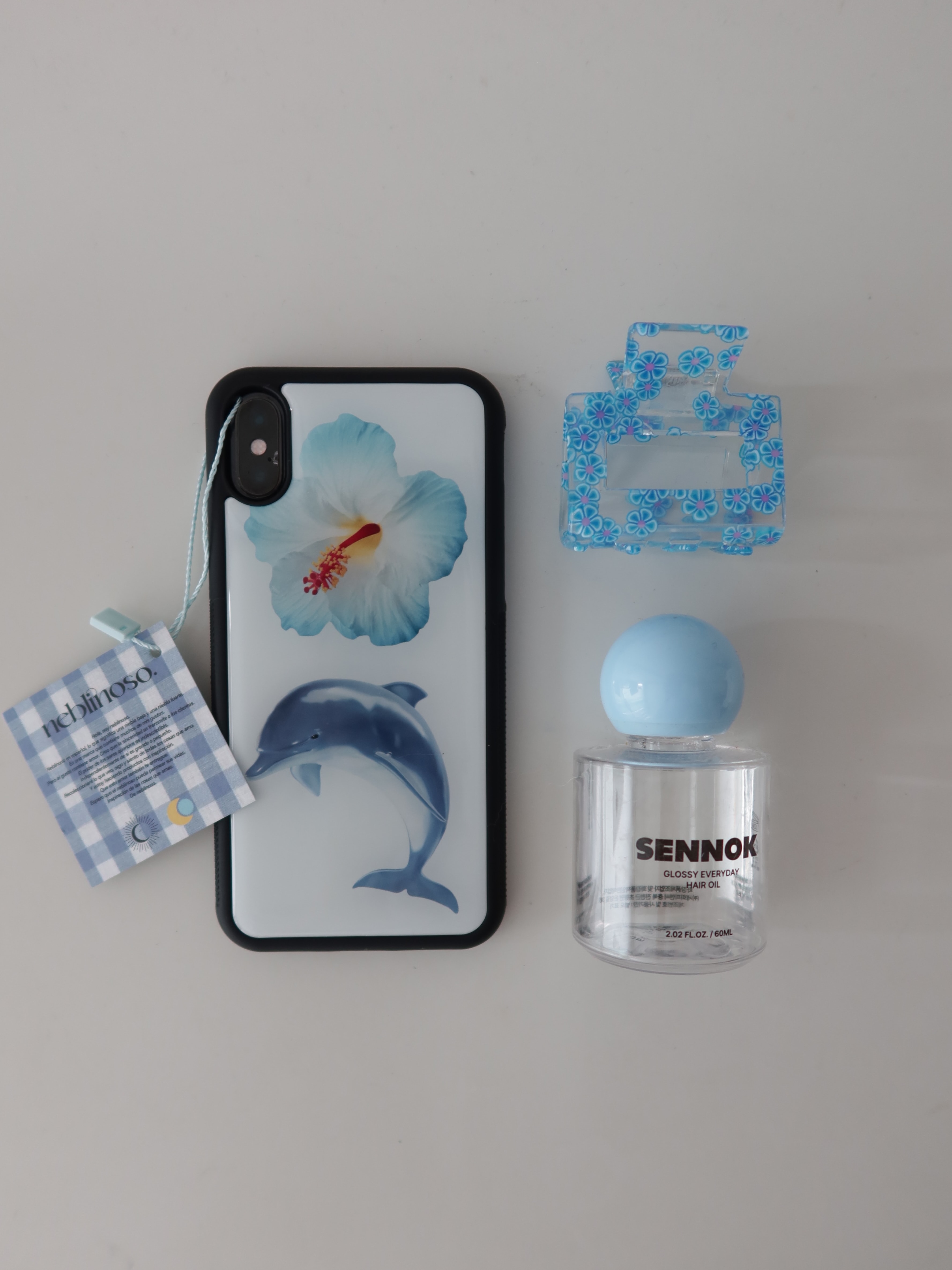 Flower dolphin epoxy case