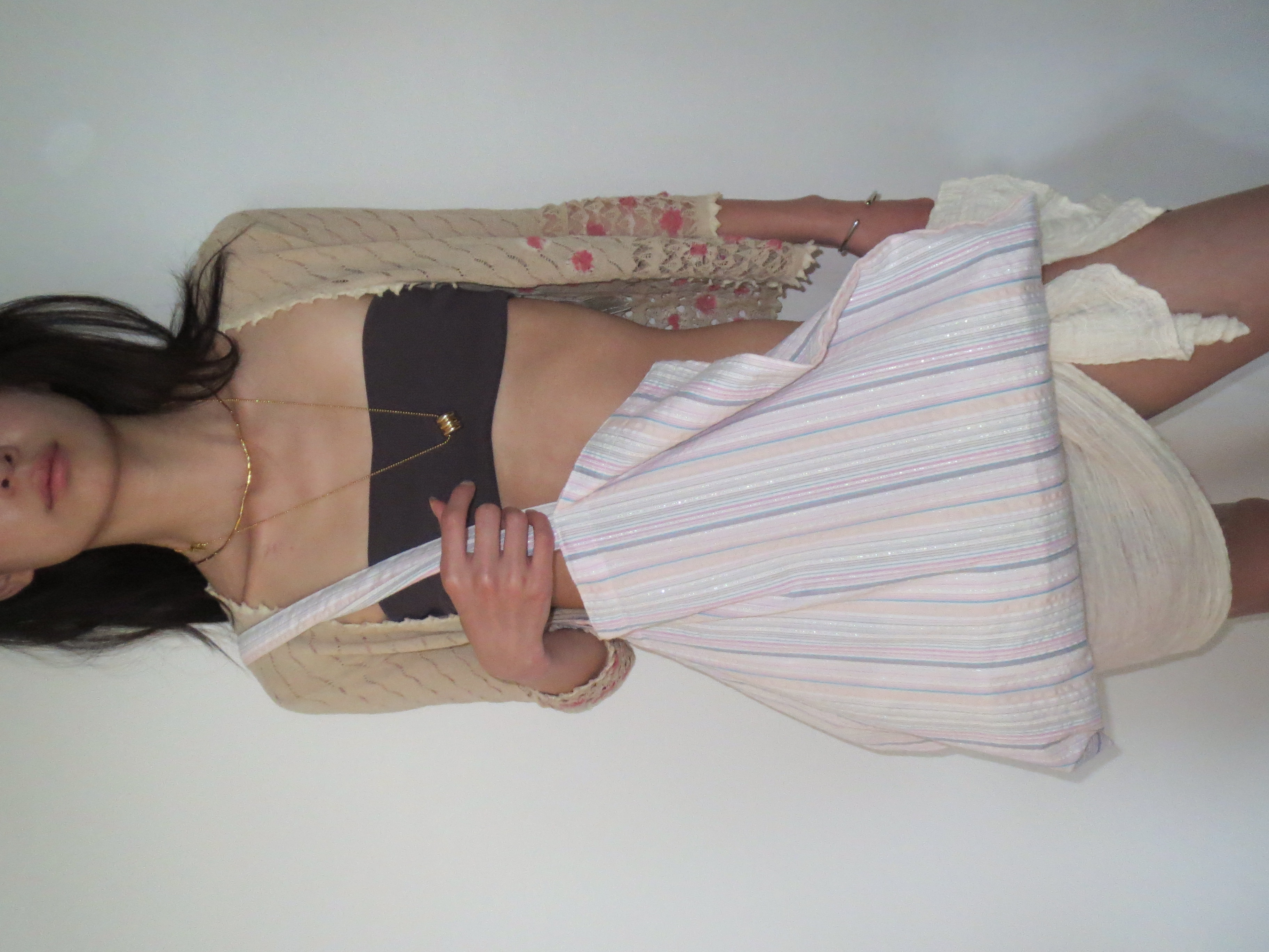 Polka beach bag [pink]