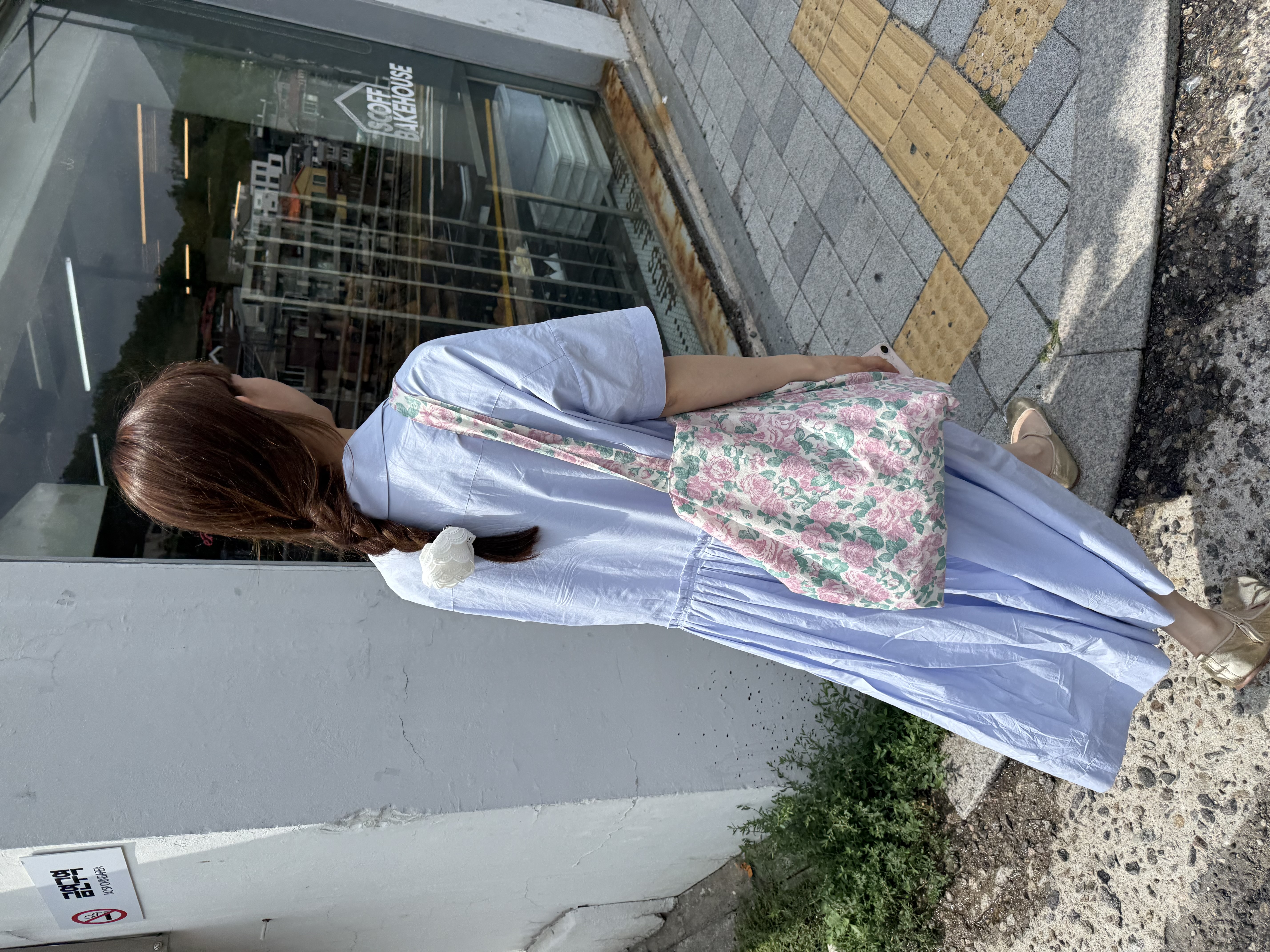 Water rose tote bag [PURPLE]