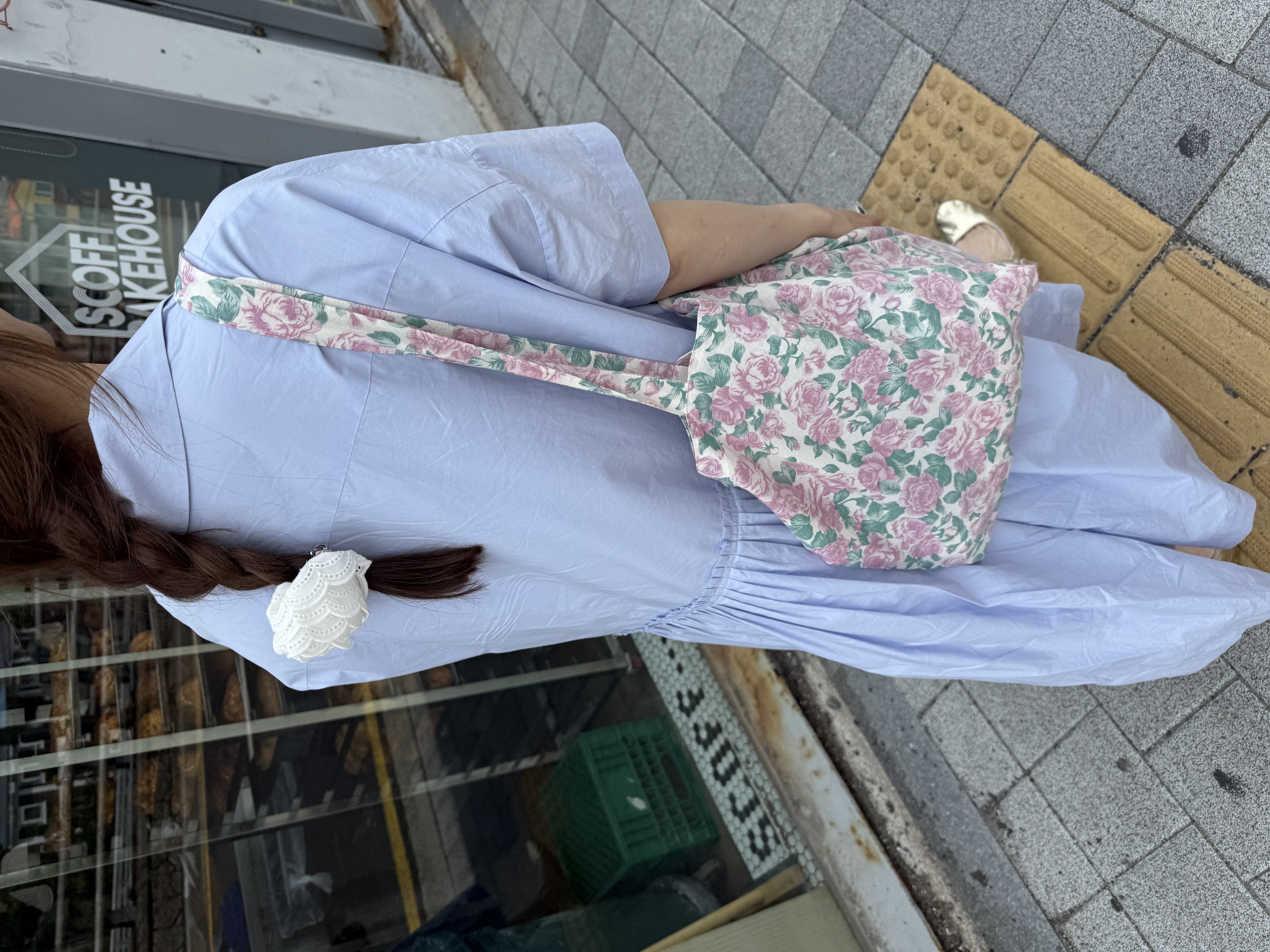 Water rose tote bag [PURPLE]