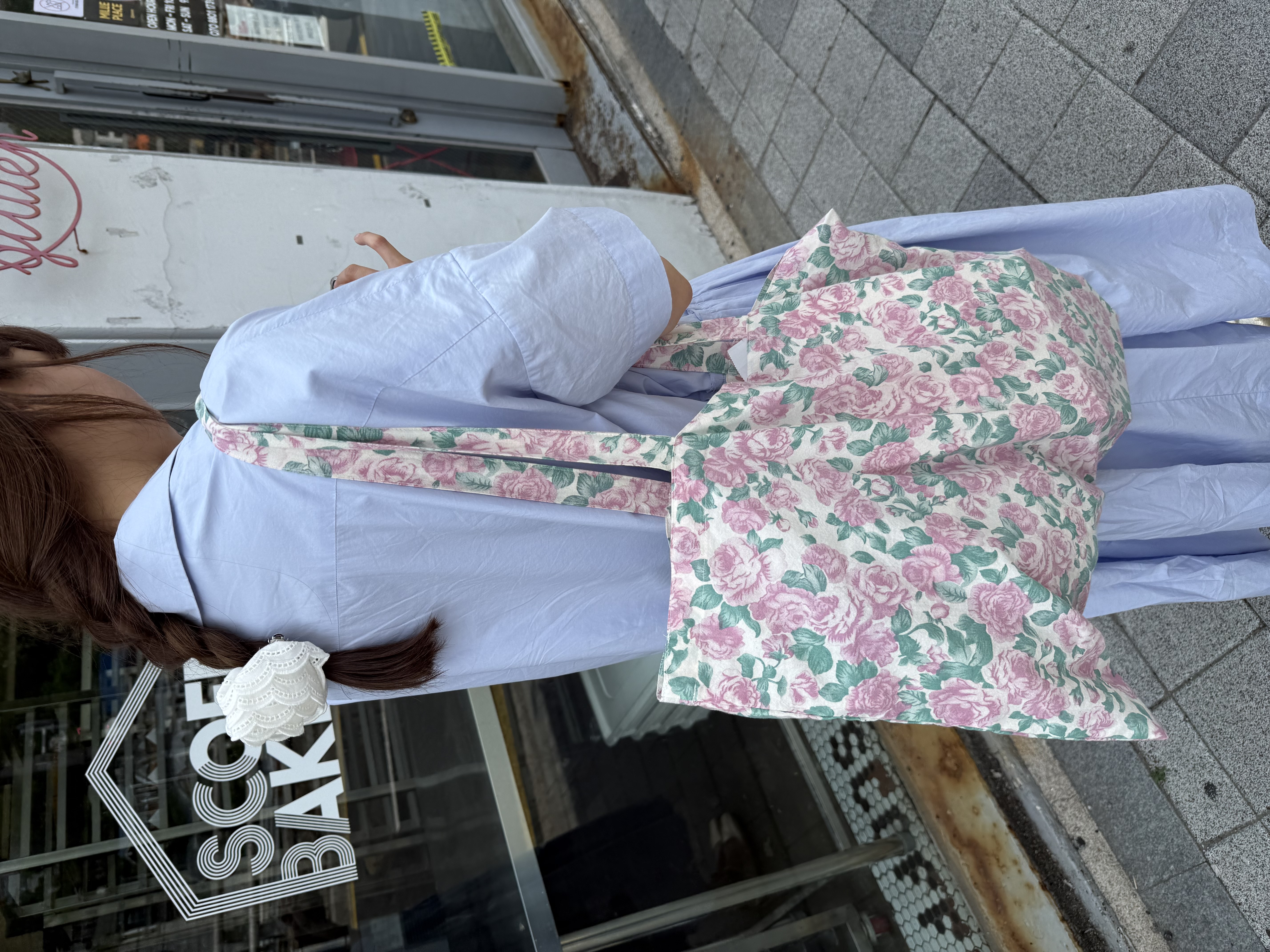 Water rose tote bag [PURPLE]