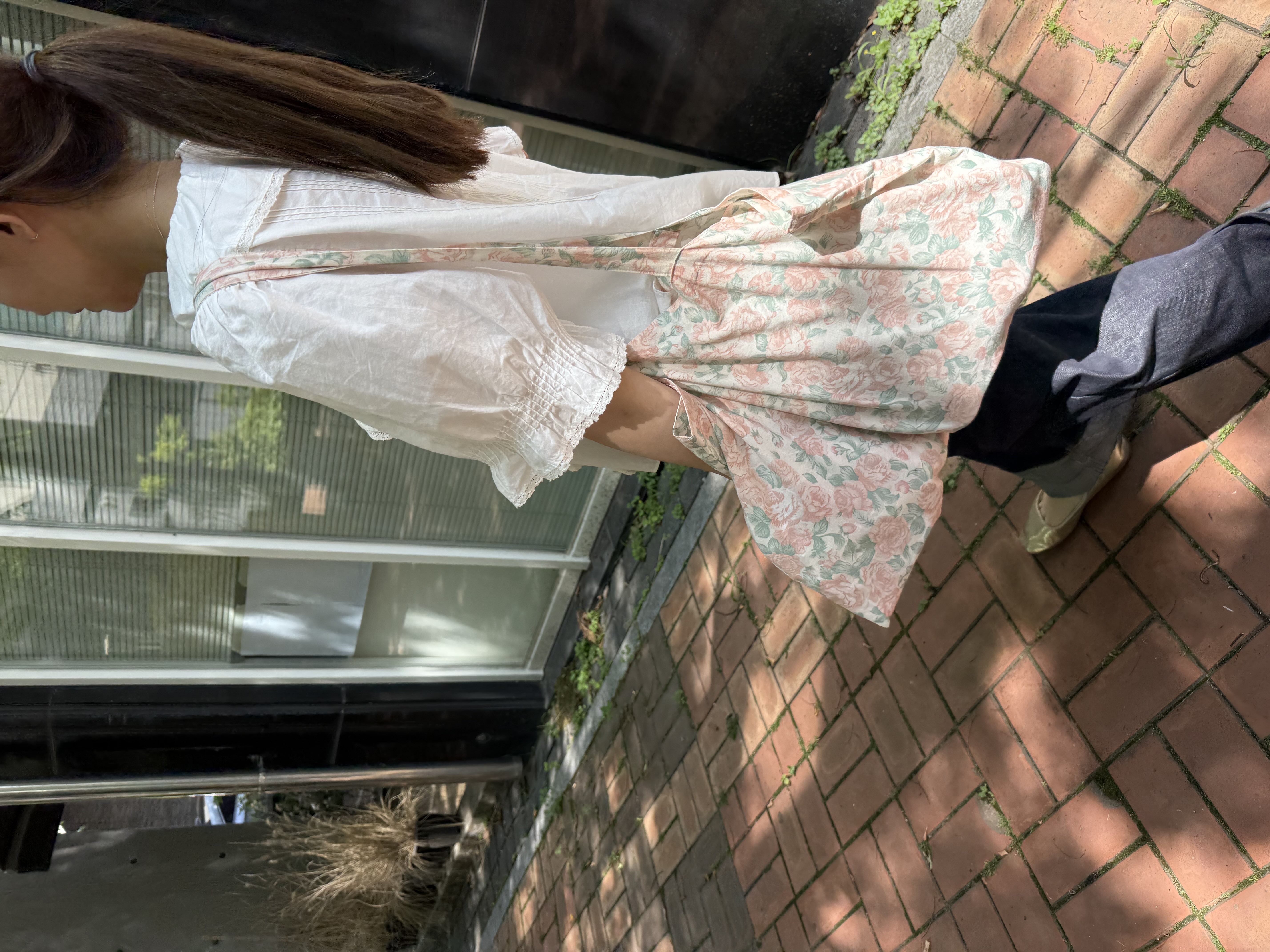 Water rose tote bag [PEACH]