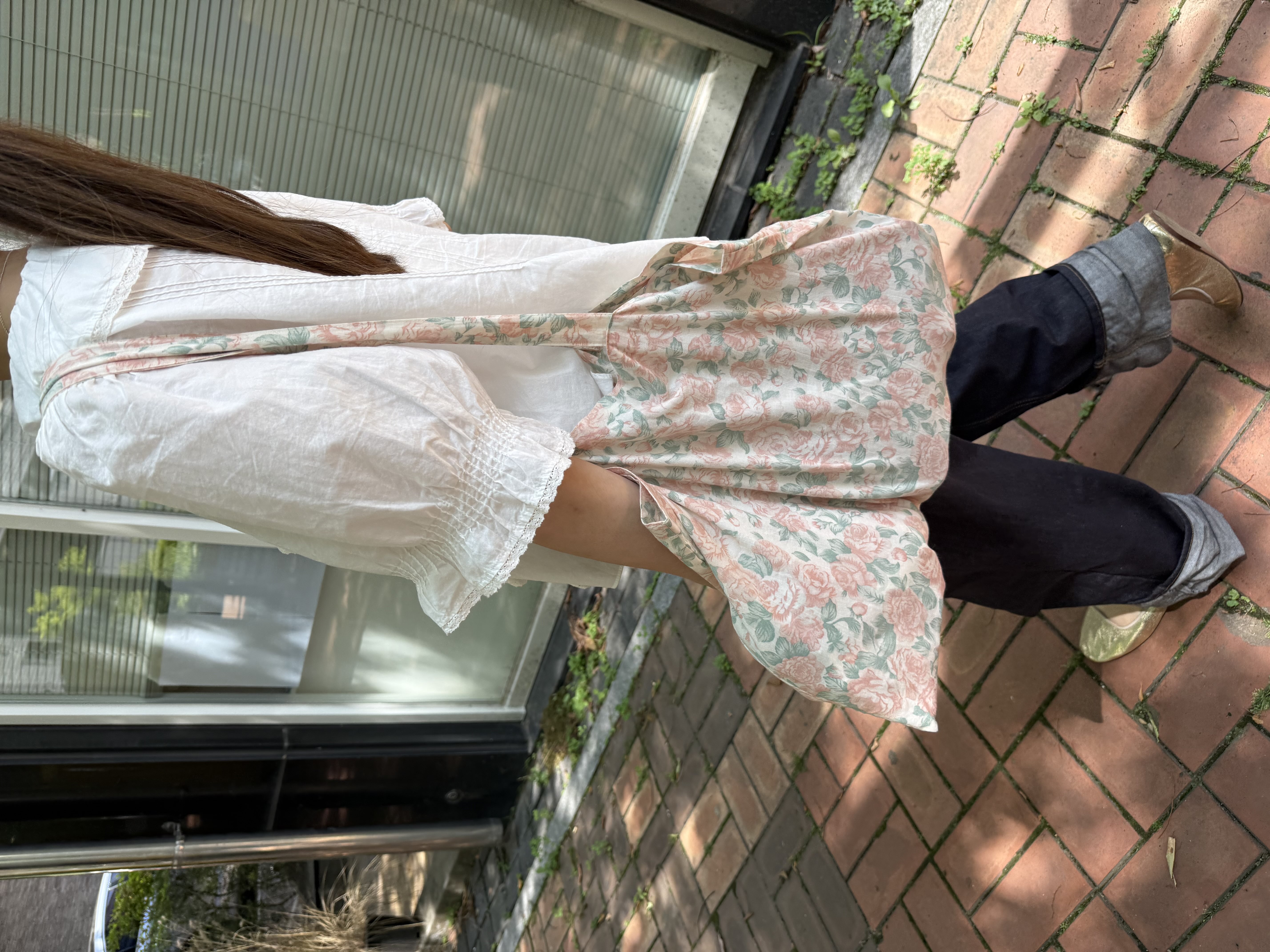 Water rose tote bag [PEACH]