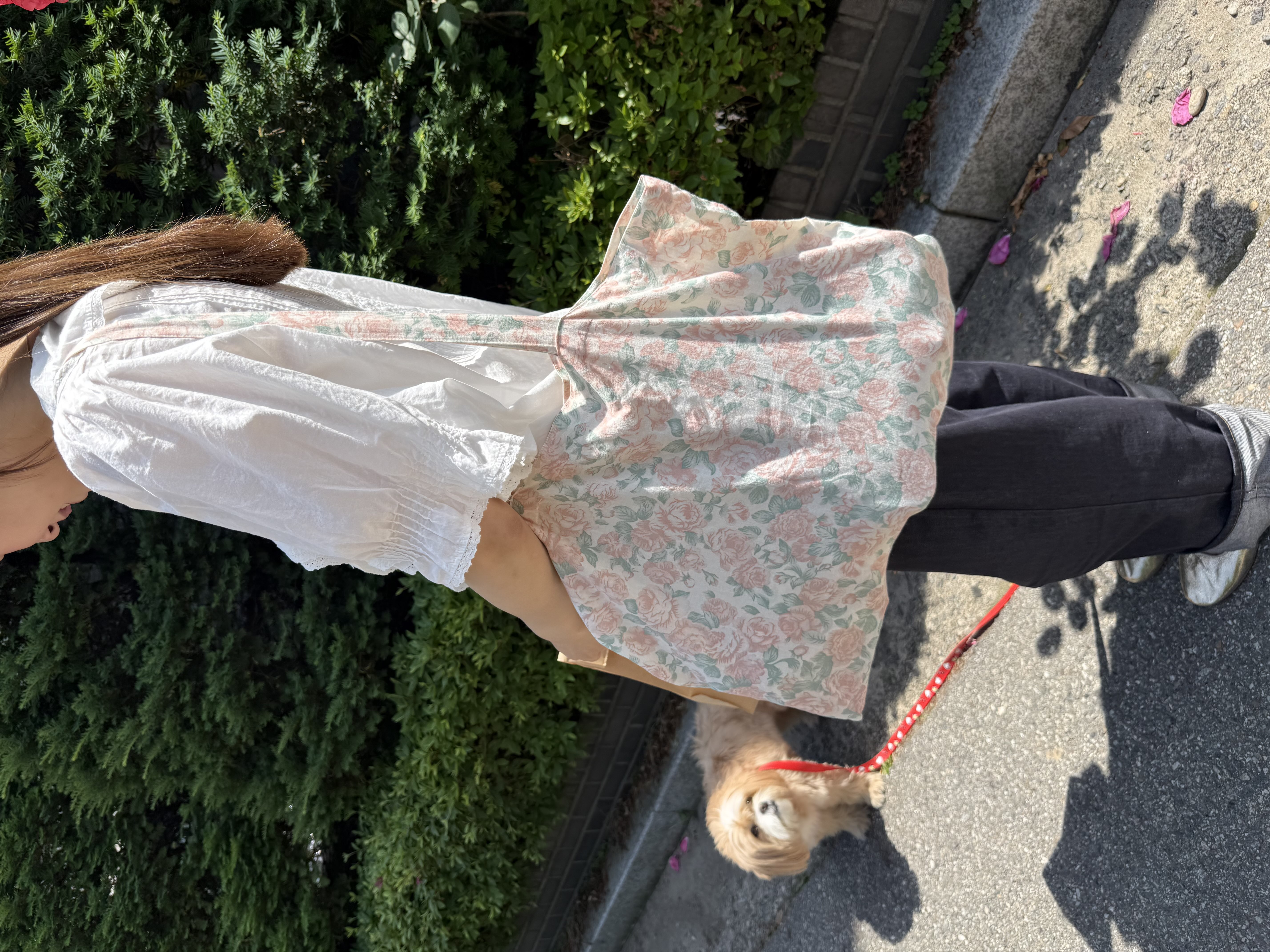Water rose tote bag [PEACH]
