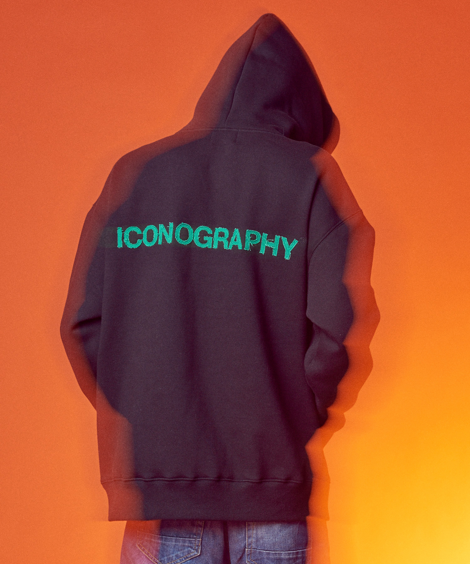 GRAPHY APPLIQUE 기모 후드