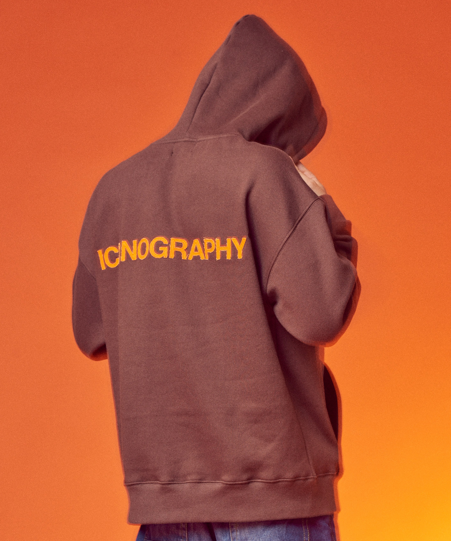 GRAPHY APPLIQUE 기모 후드