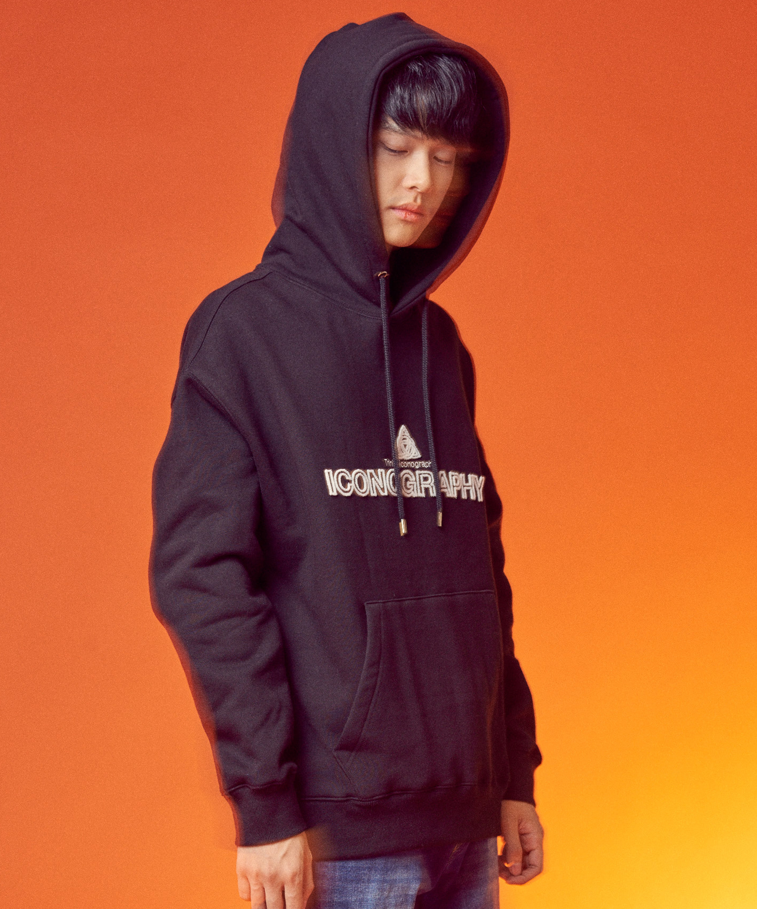 LAWN EMBROIDERY 기모 후드