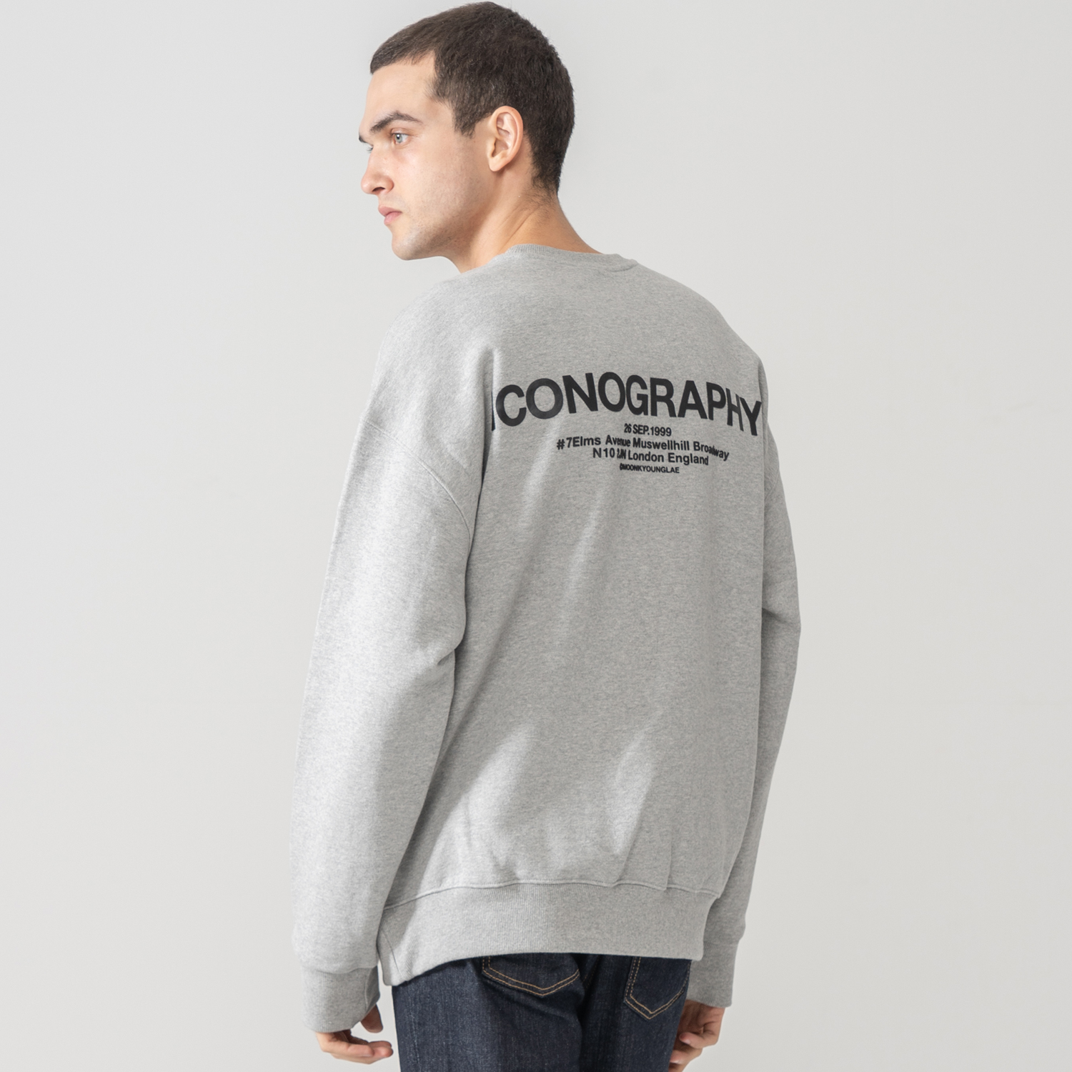 900G 헤비코튼 볼륨프린트 LONDON ADDREES GR