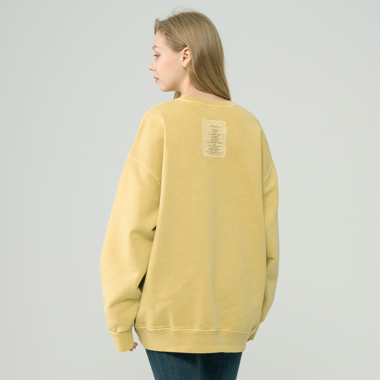 PIGMENT HEAVY COTTON LABEL ART MUSTARD