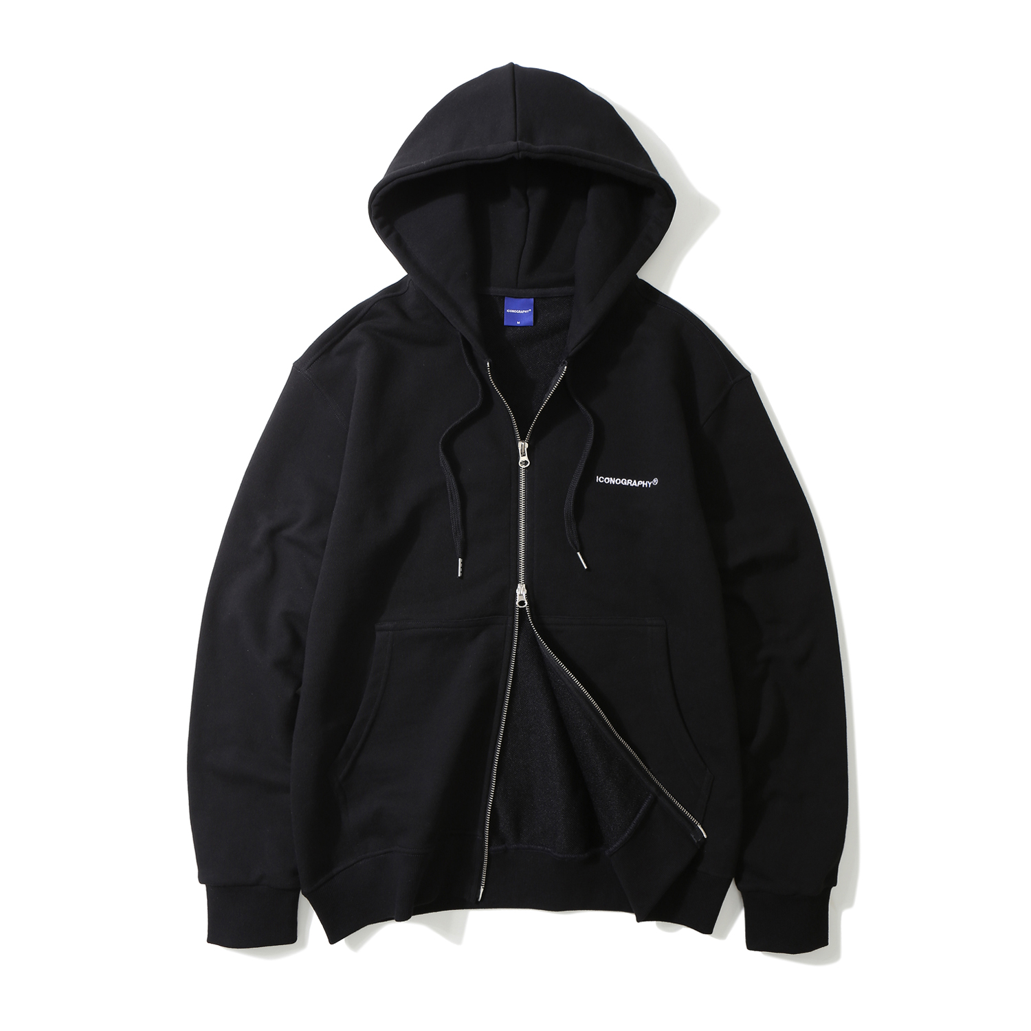 HOODIE 2WAY ZIP_UP BK