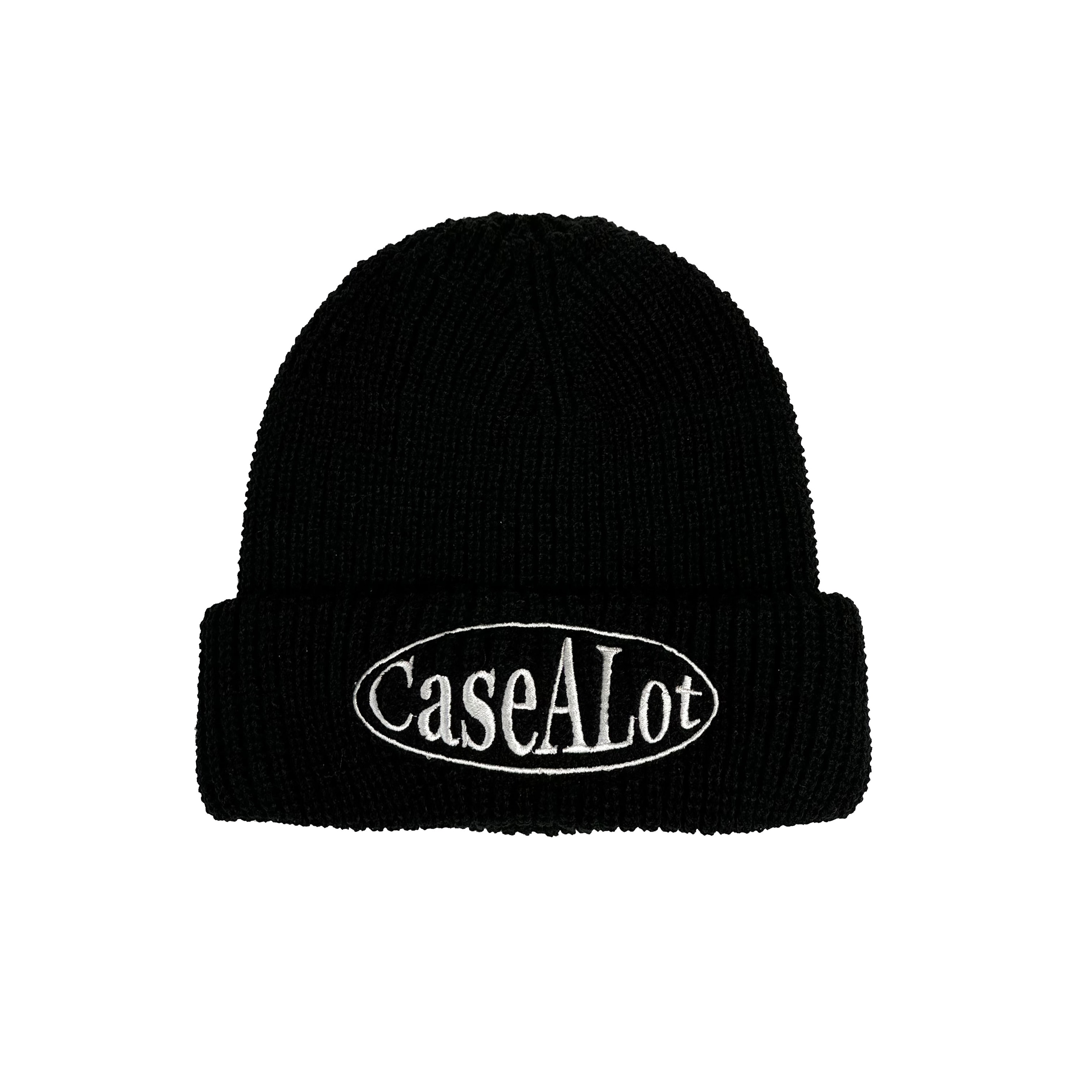 Circle logo beanie - black