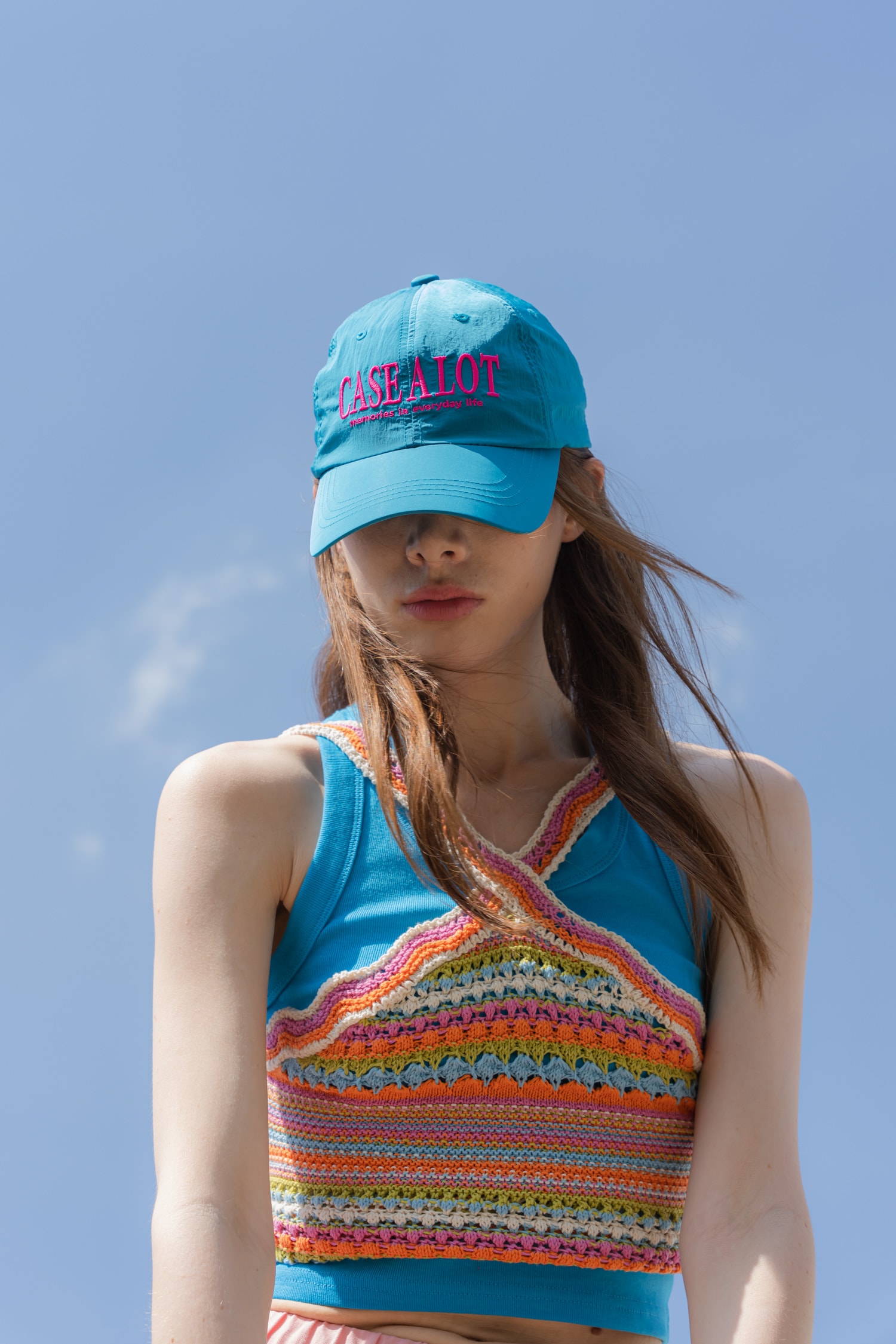 Nylon ball cap - Turkish blue