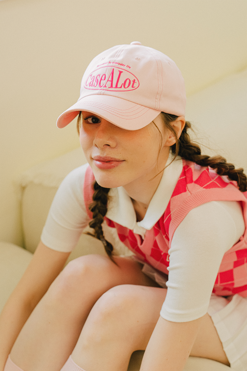 Circle logo ball cap - Pastel pink