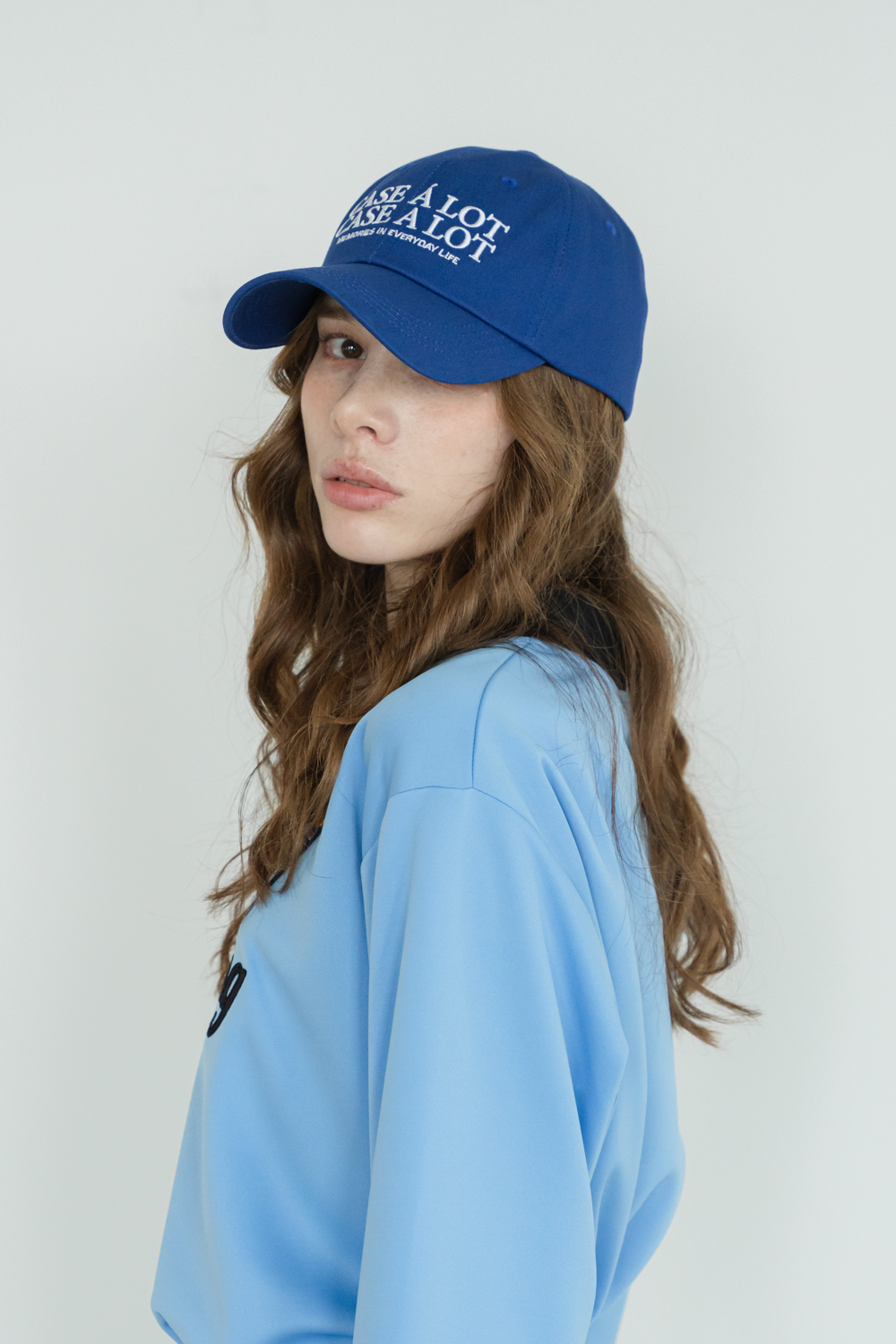 Slogon logo ball cap - Blue