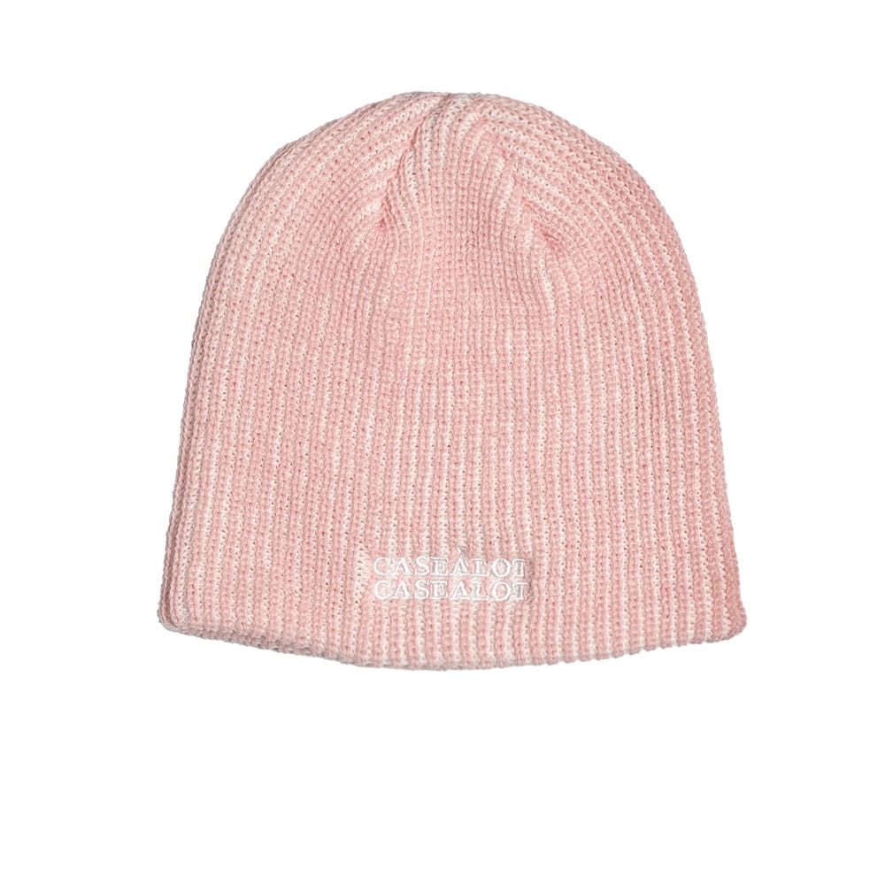 Logo two tone beanie - baby pink