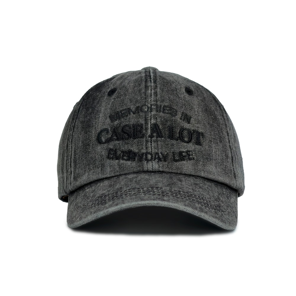 [8/17 예약배송]Denim washing ball cap - black