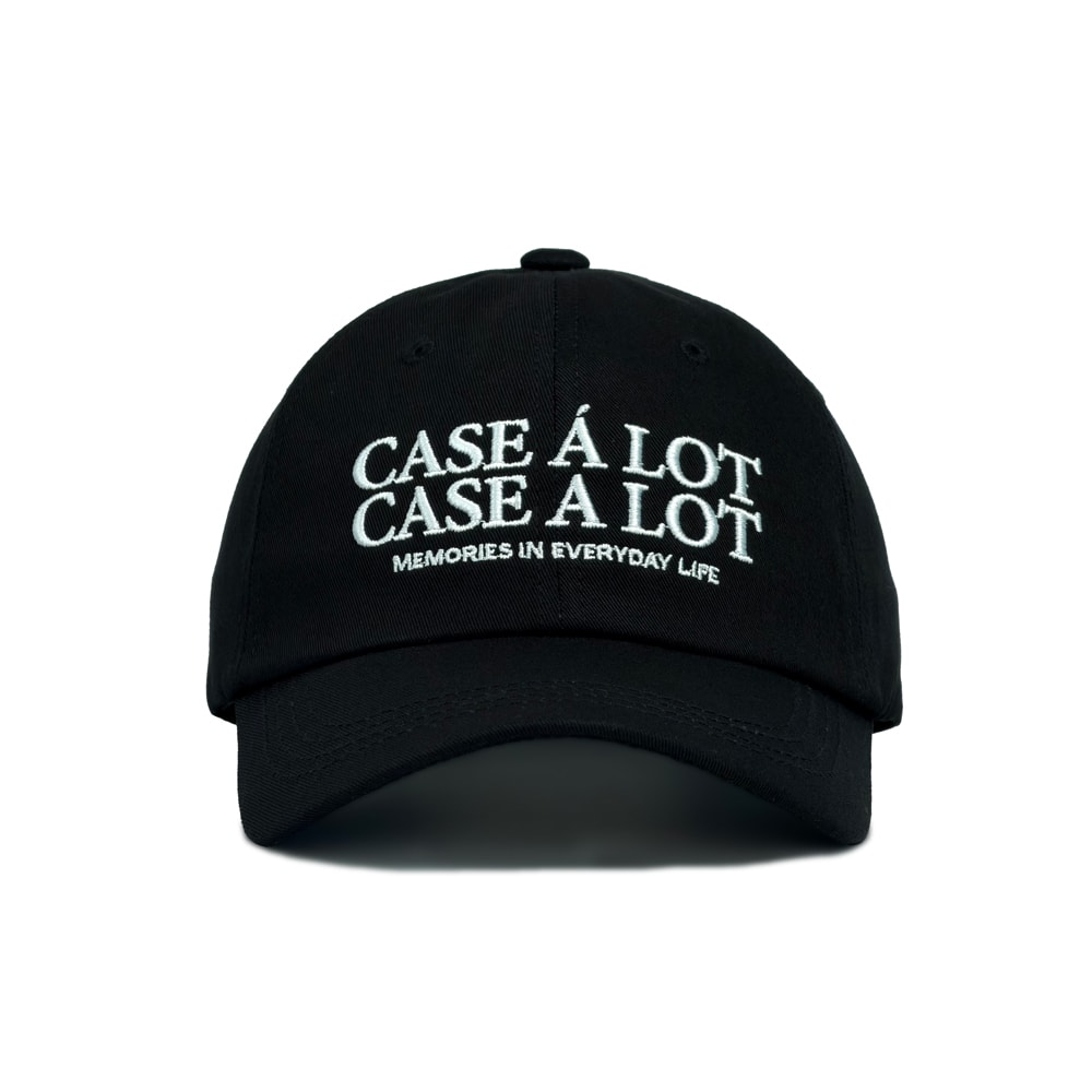 Slogon logo ball cap - black