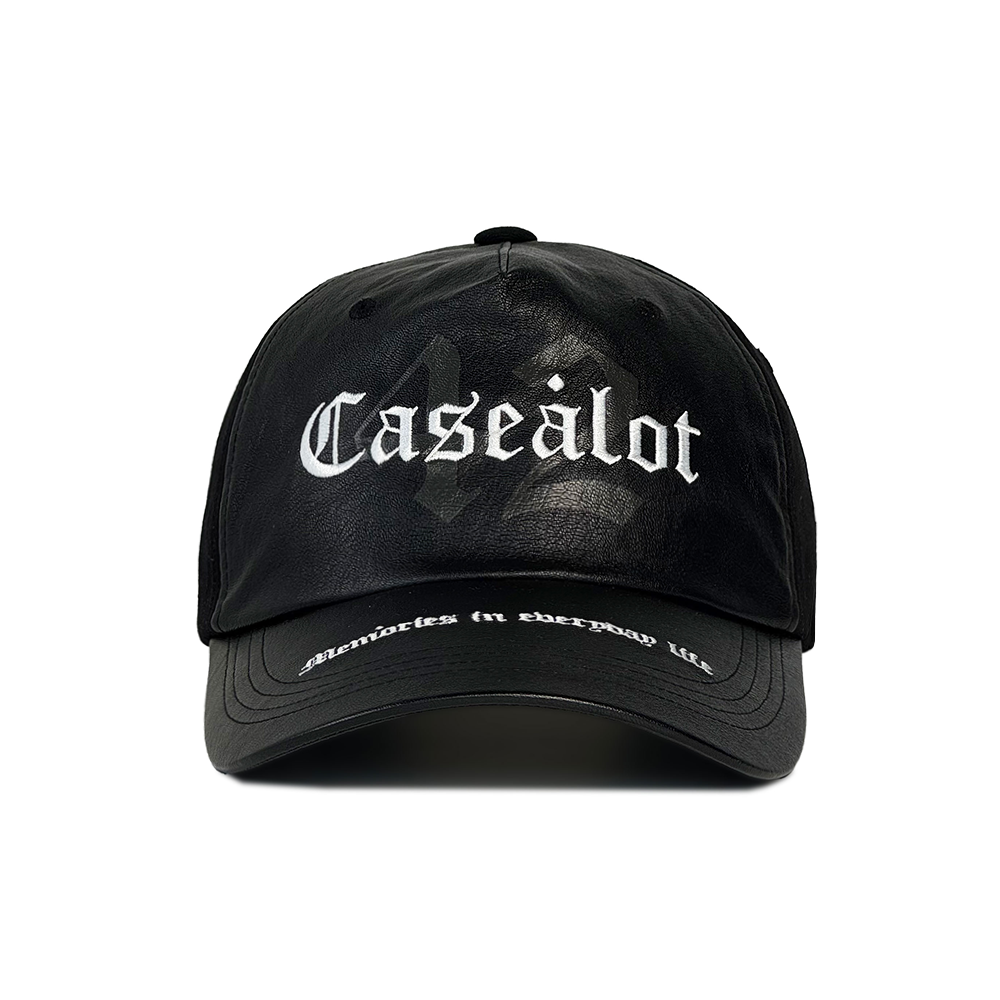 42 Logo leather ball cap - Black