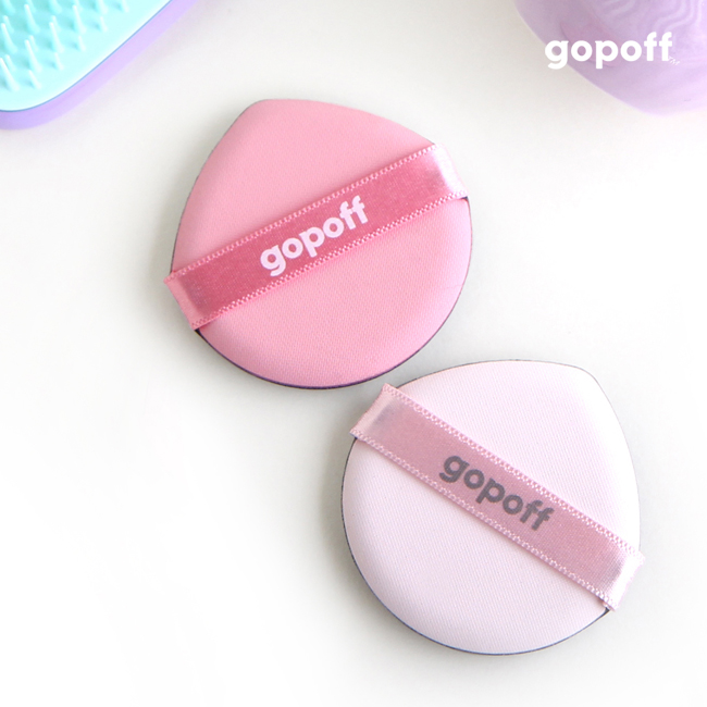 gopoff 항균 물방울 고퍼프 쿠션 퍼프 5개 초밀착 메이크업 위생 루비셀 스펀지