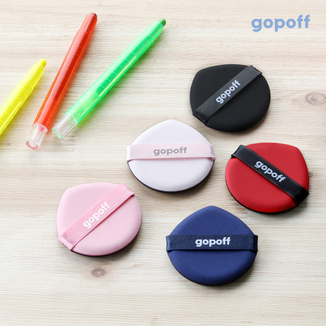 gopoff 항균 물방울 고퍼프 쿠션 퍼프 5개 초밀착 메이크업 위생 루비셀 스펀지