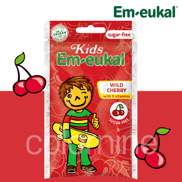 엠오이칼캔디 목캔디 키즈 체리맛 75g 어린이 허브캔디 목사탕 em-eukal 무가당