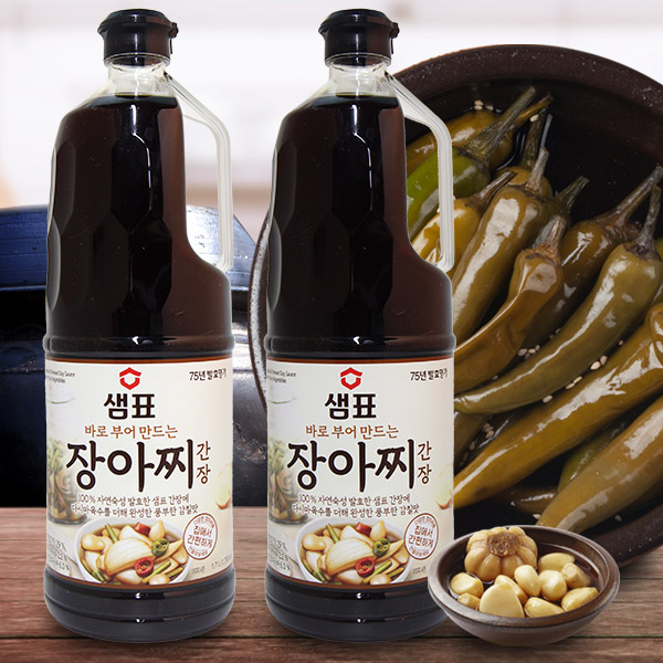 붓기만 하면 완성 장아찌 간장 1.7L x2개 샘표 담금 절임 고추 야채 반찬 감칠맛
