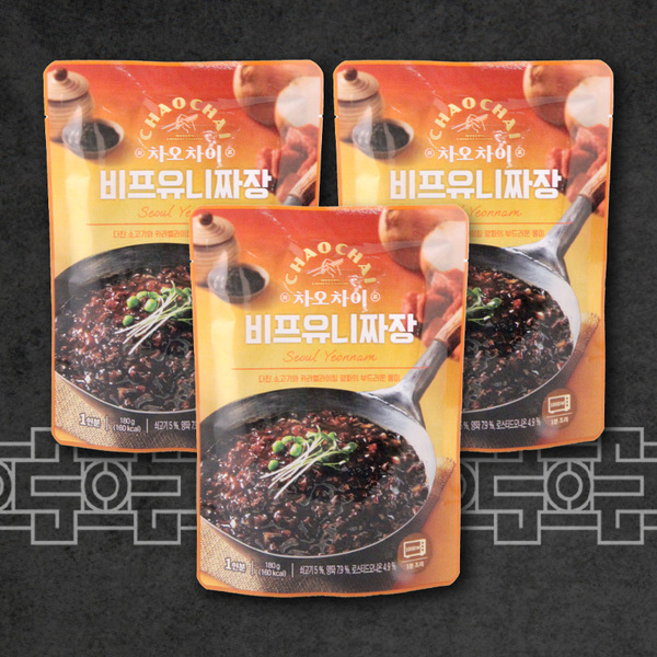 전자레인지용 비프유니짜장 180g x3개 샘표 맛있는 풍미 차오차이