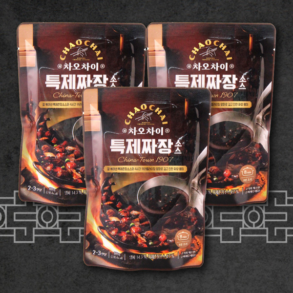 중화요리 요리형 특제짜장소스 165g x3개 샘표 차오차이