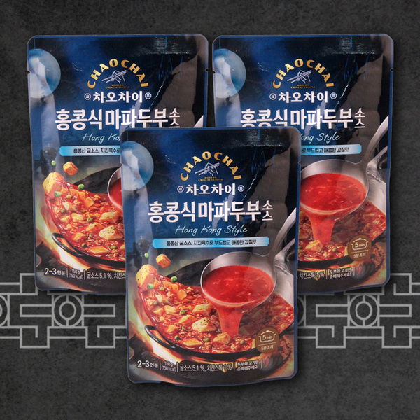 요리형 홍콩식마파두부소스 150g x3개 샘표 간편식 차오차이