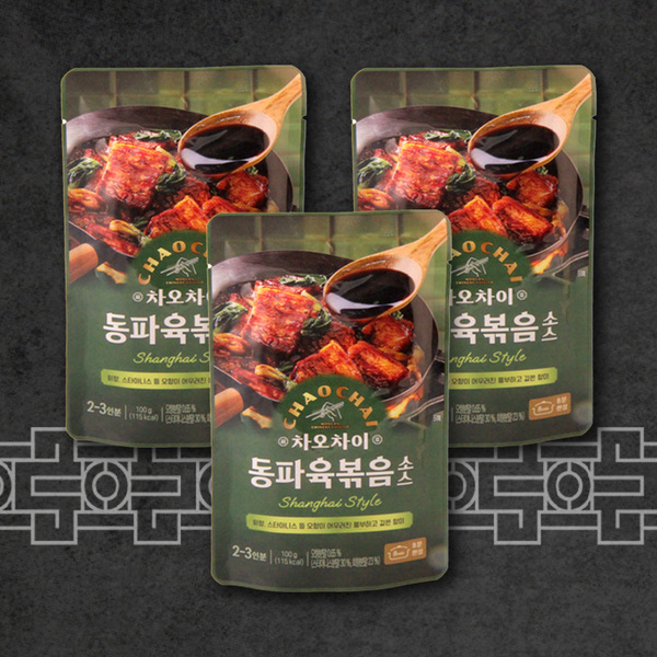 자취반찬 동파육볶음소스 100g x3개 요리형 맛있는 차오차이