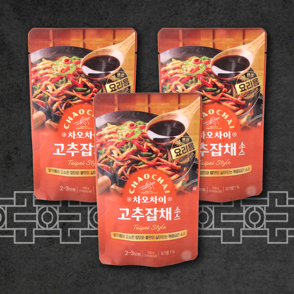 맛있는 소스 간편조리 중화요리 고추잡채소스 100g x3개 샘표 요리형 차오차이