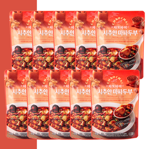 전자레인지용 샘표 여행 캠핑 시추안 마파두부 180g x10개 얼얼하게 매운맛 차오차이