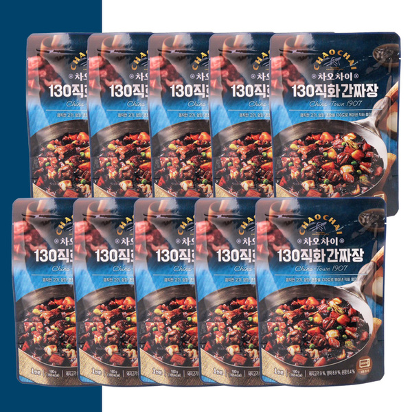 차오차이 샘표 전자레인지용 맛있는 간편식 여행 캠핑 직화간짜장 180g x10개
