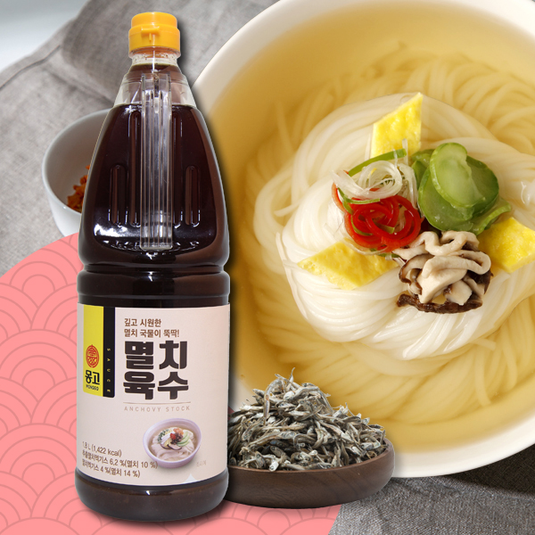 몽고 멸치육수 깊고 시원한맛 잔치국수 칼국수 간편 국물요리 감칠맛 풍미 1.8L