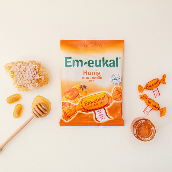 허니 꿀 75g 엠오이칼캔디 목캔디 허브캔디 em-eukal 목사탕 유가당