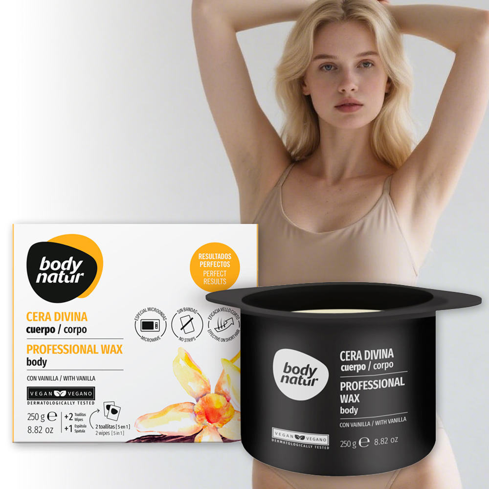 바디네이처 프로페셔널 셀프 왁싱 전신 제모 왁스 바디 위드 바닐라 250g 대용량 웜왁스 잔털