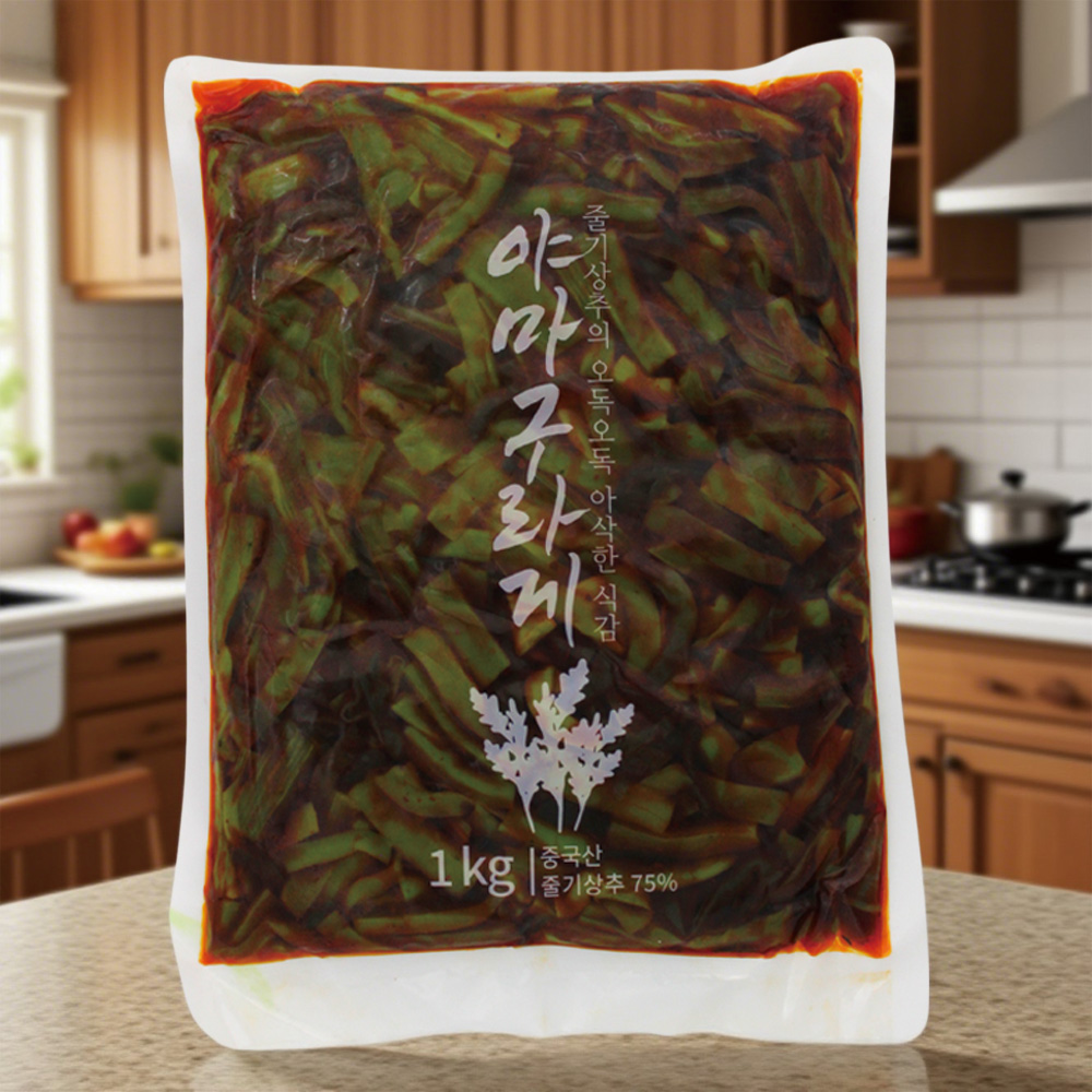 야마구라게 매콤 반찬 대용량 나물 밥도둑 궁채절임 오독오독 1kg 줄기상추 궁채무침