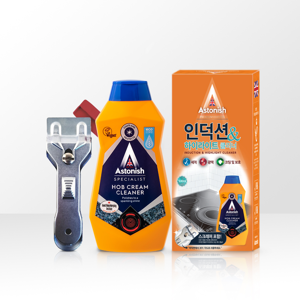 인덕션 하이라이트 클리너 500ml+스크래퍼 기름때 아스토니쉬