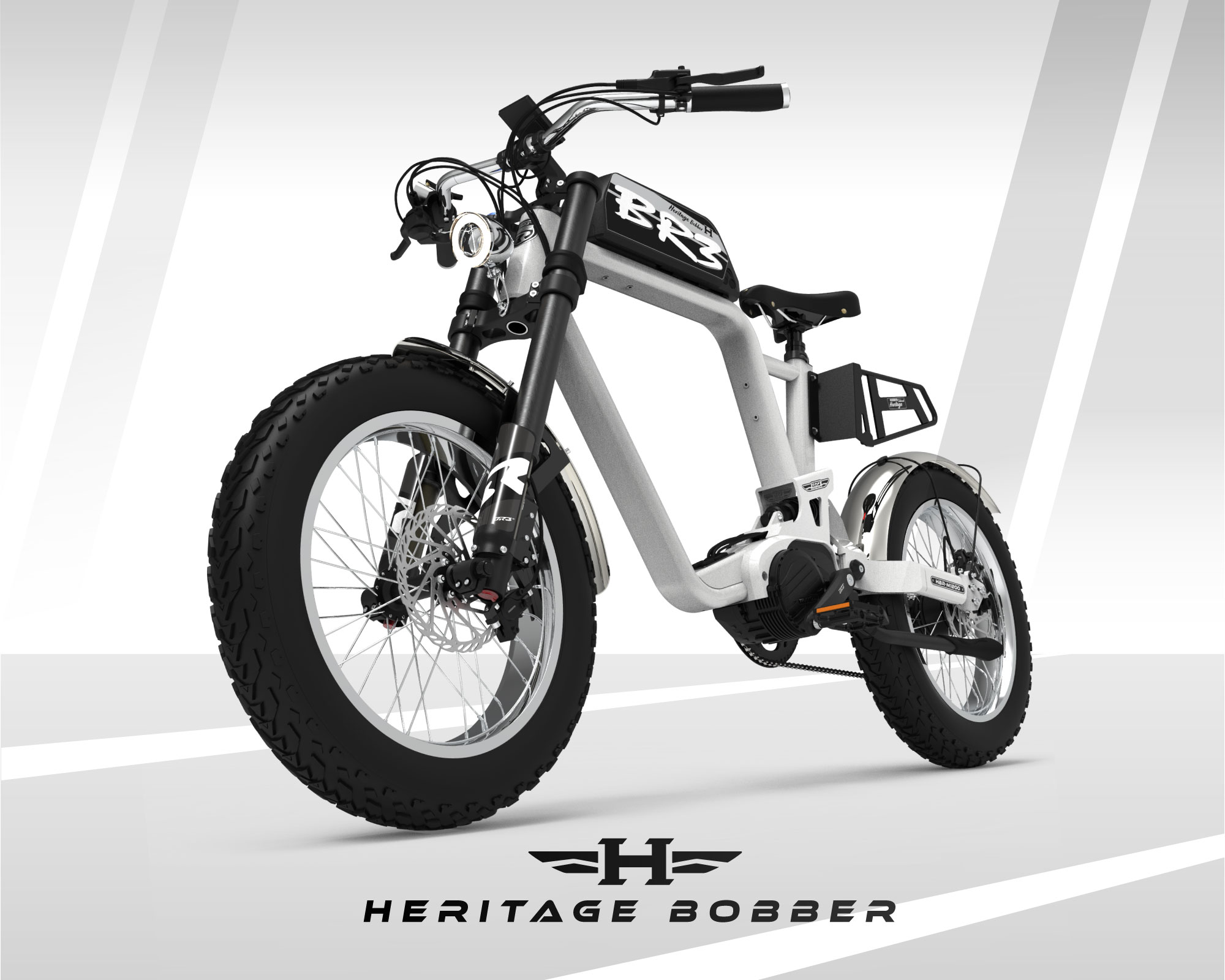 BR3 헤리티지 바버 HBR-M1200 [WHITE/CHROME]