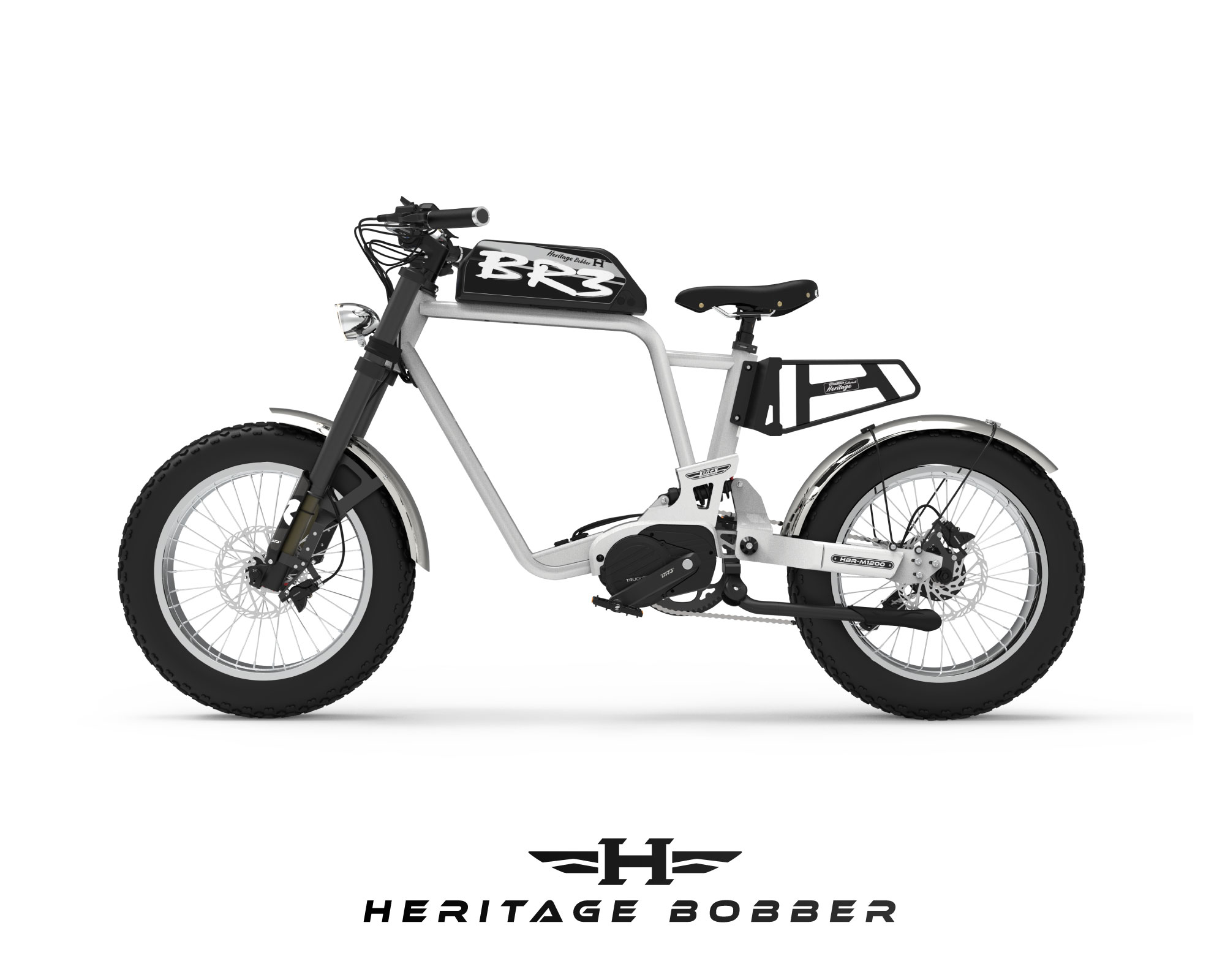 BR3 헤리티지 바버 HBR-M1200 [WHITE/CHROME]