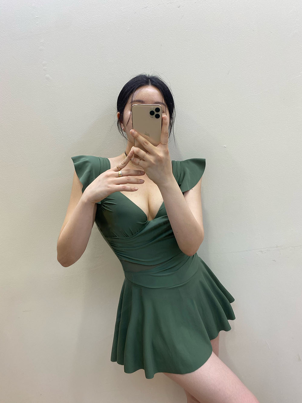 웨이브 모노키니 (3color)
